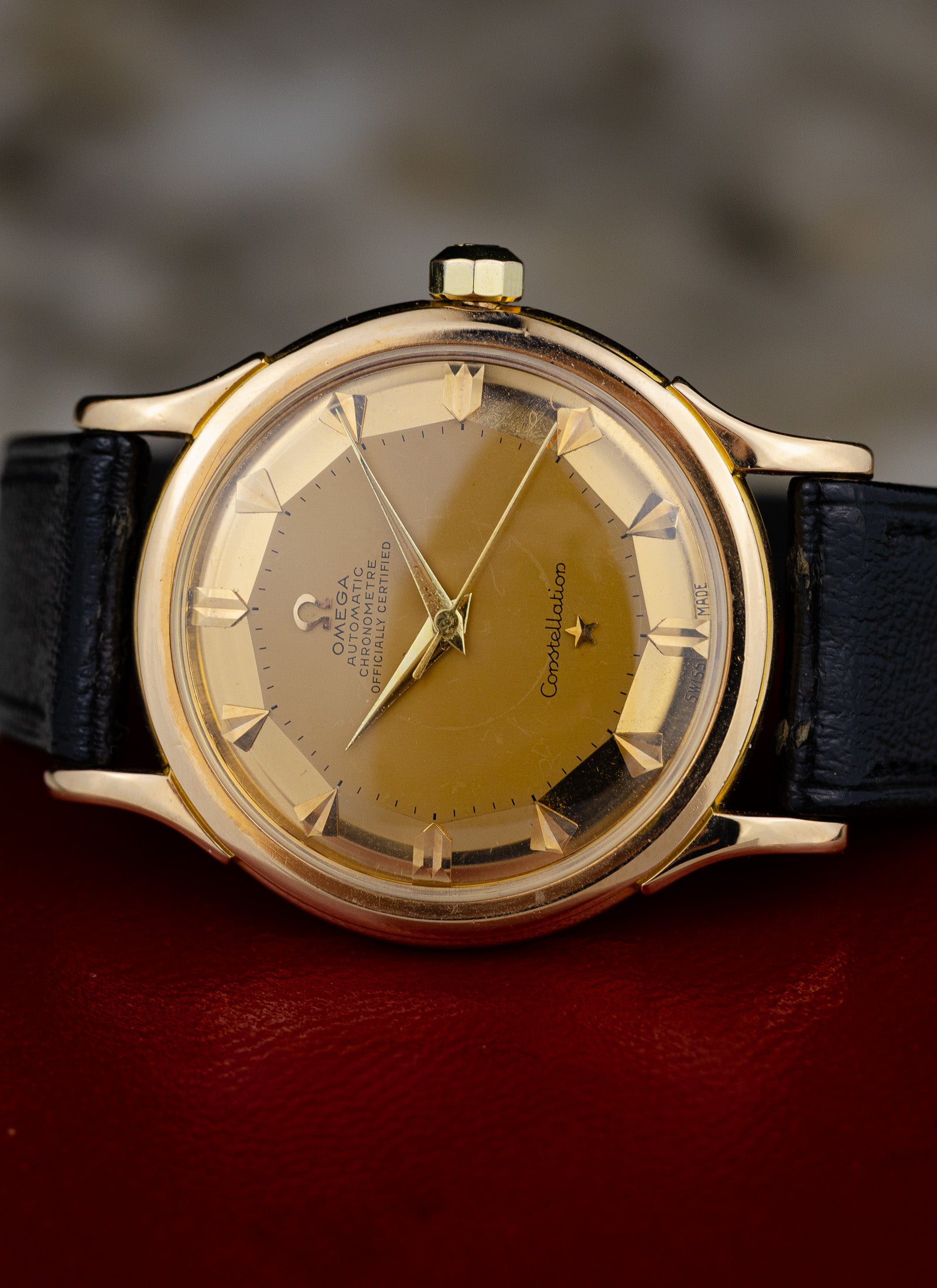 1954 18K Omega Constellation Pie Pan De Luxe Rose gold 2782/2799 cal. 354