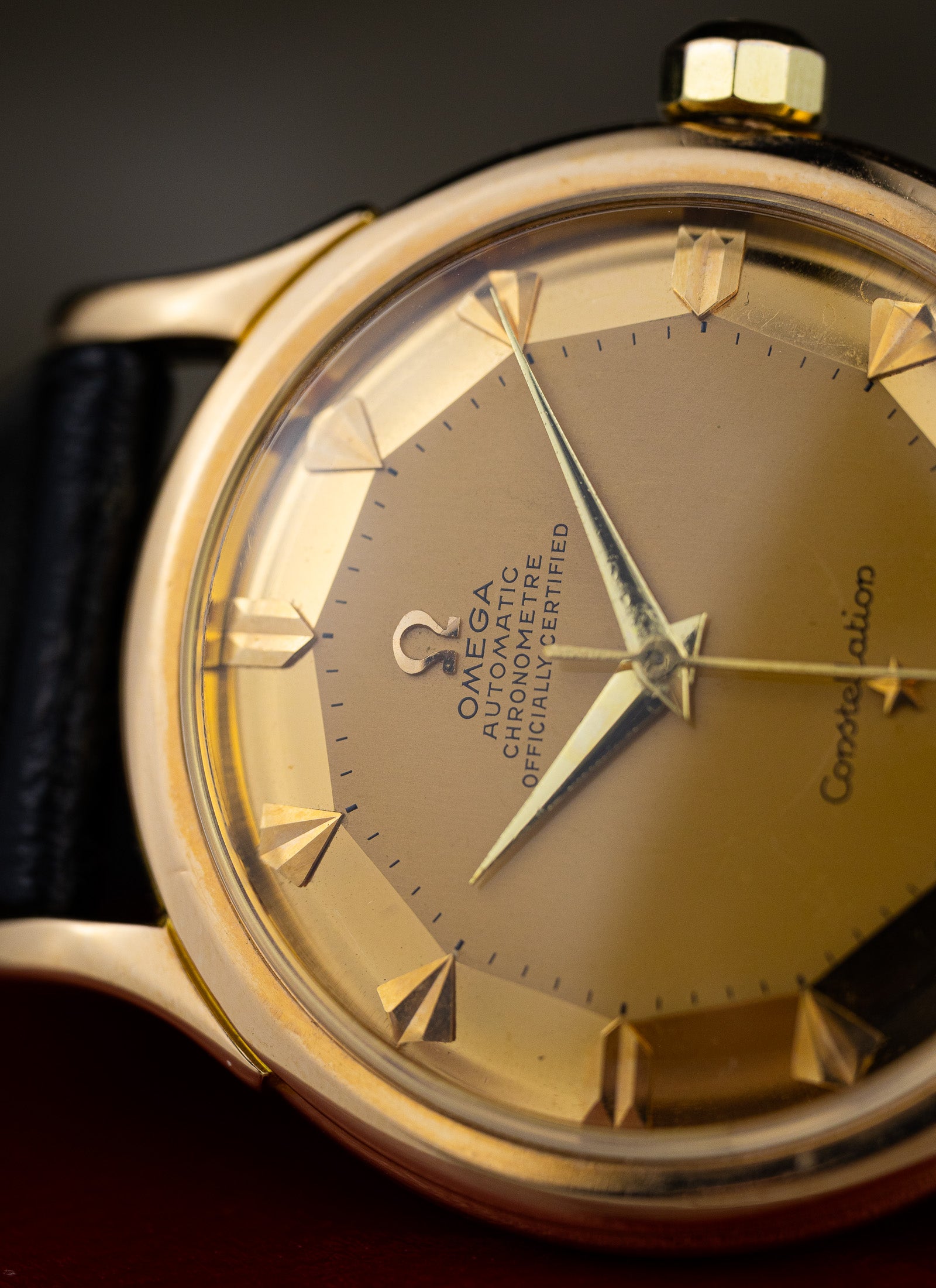 1954 18K Omega Constellation Pie Pan De Luxe Rose gold 2782/2799 cal. 354