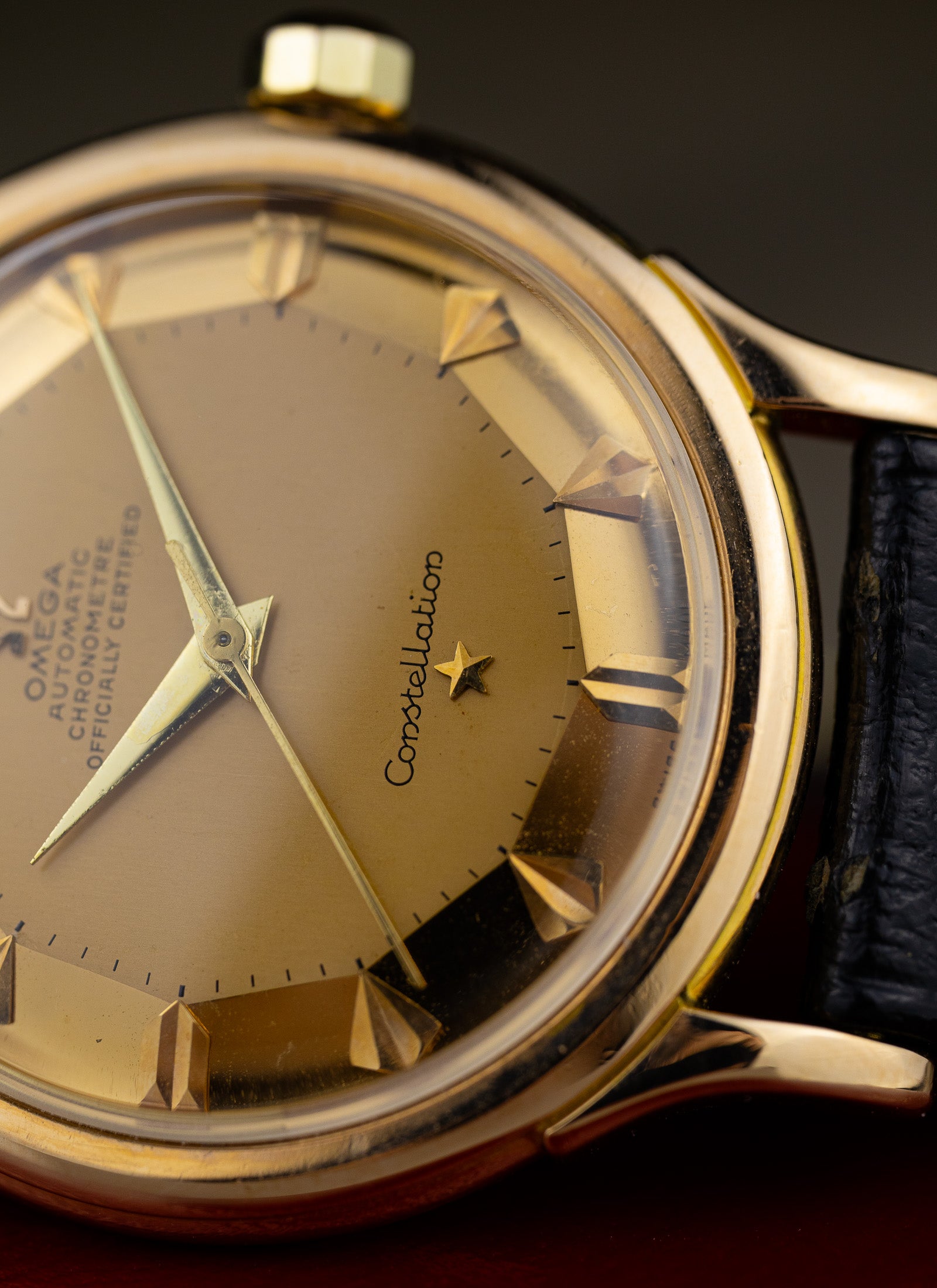 1954 18K Omega Constellation Pie Pan De Luxe Rose gold 2782/2799 cal. 354