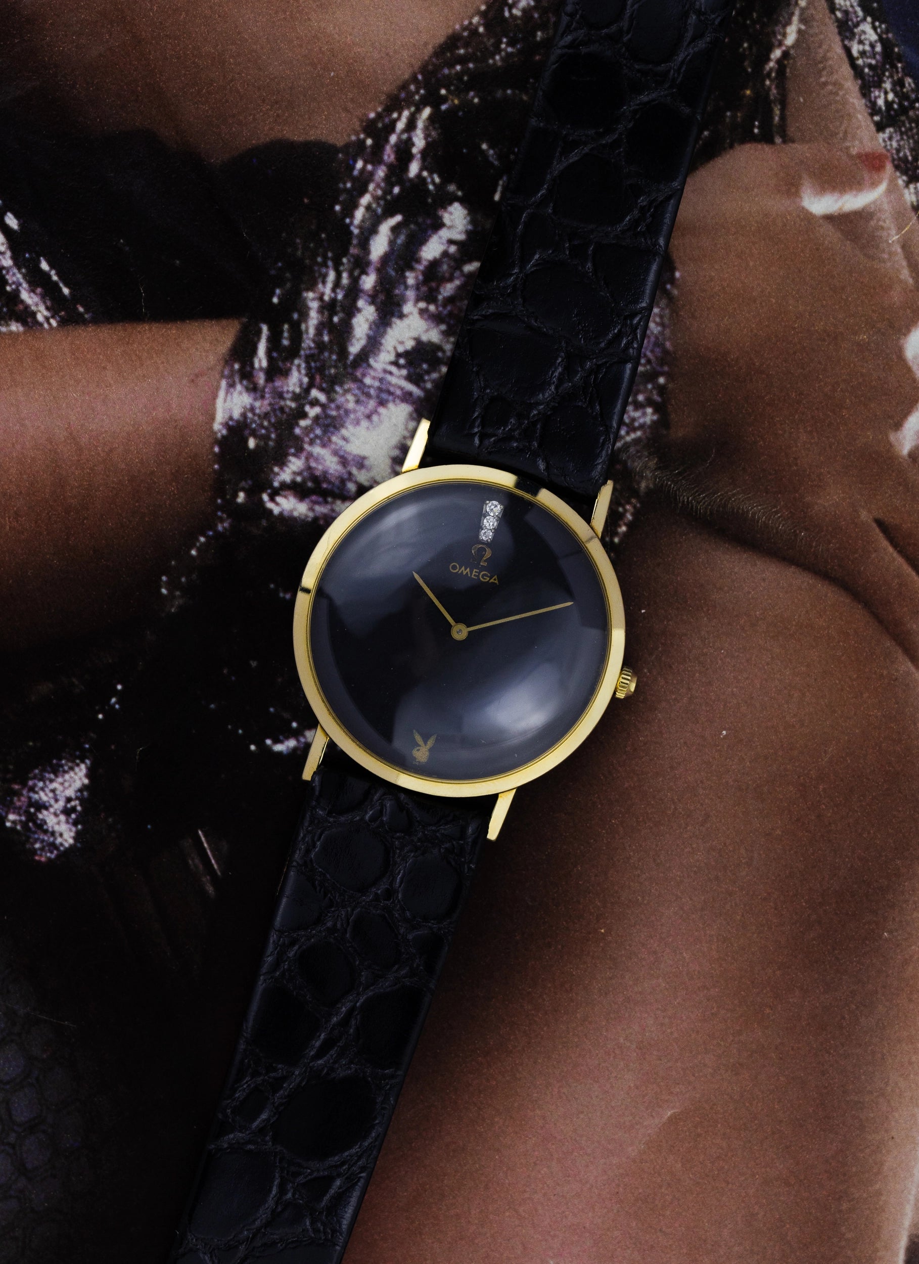 1979 14K Omega Playboy Diamond Dial D6672 cal. 625