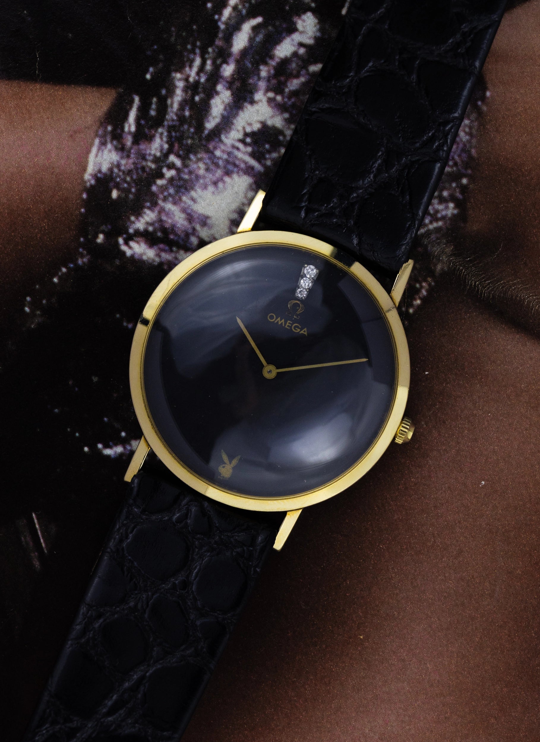 1979 14K Omega Playboy Diamond Dial D6672 cal. 625