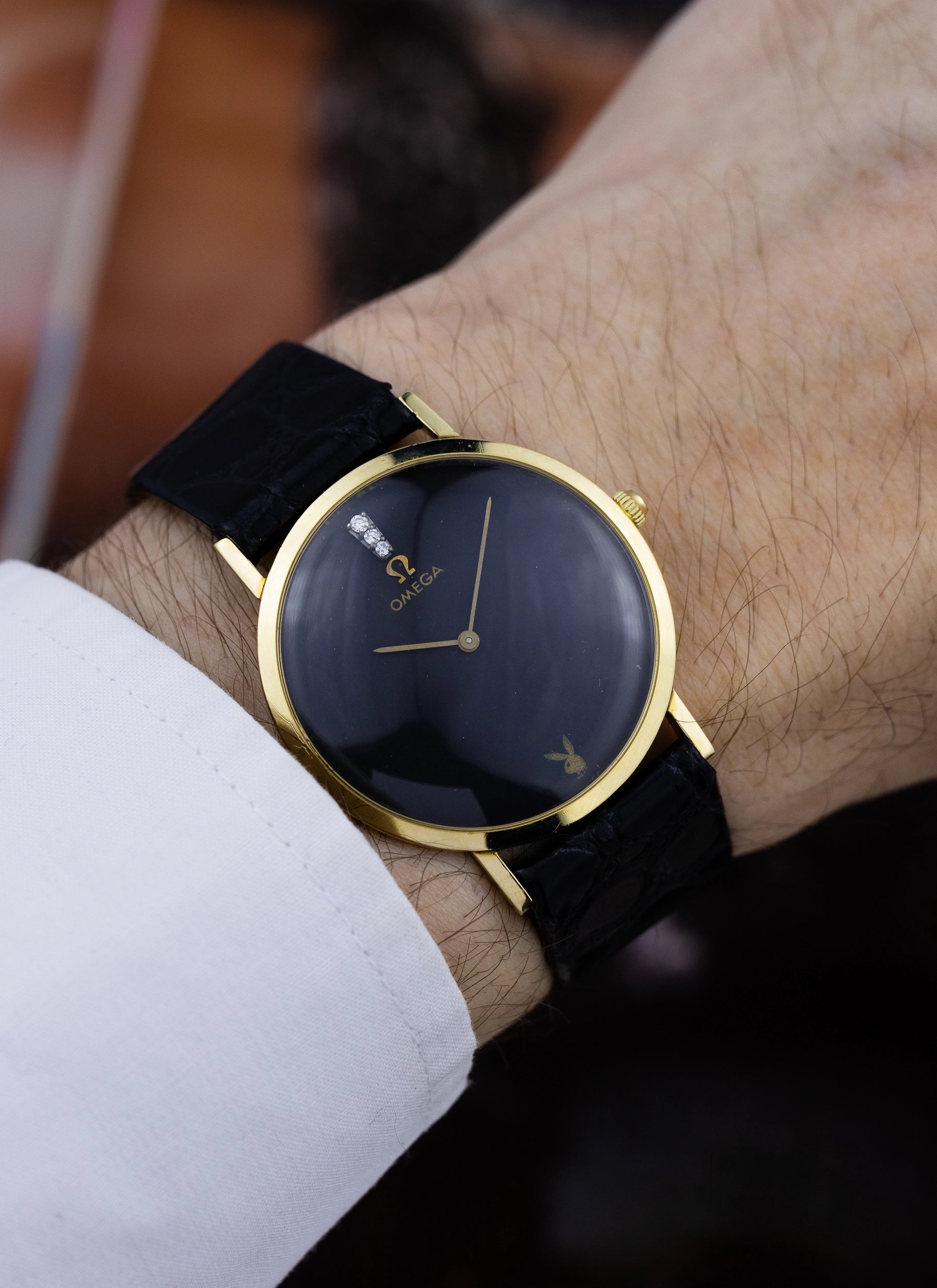 1979 14K Omega Playboy Diamond Dial D6672 cal. 625