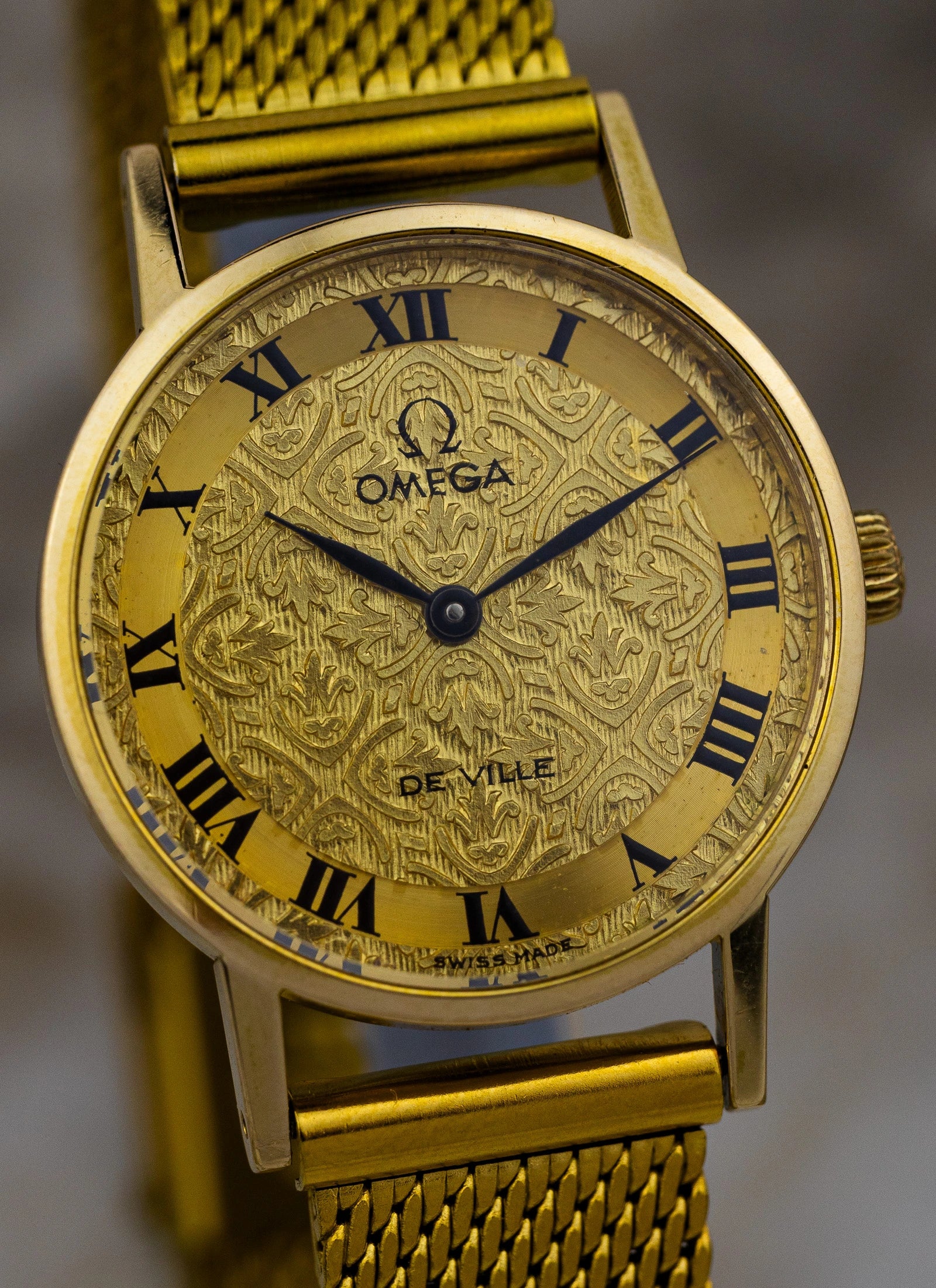 1970s Lady Omega De Ville Floral Pattern 511.0392 cal. 625 Serviced