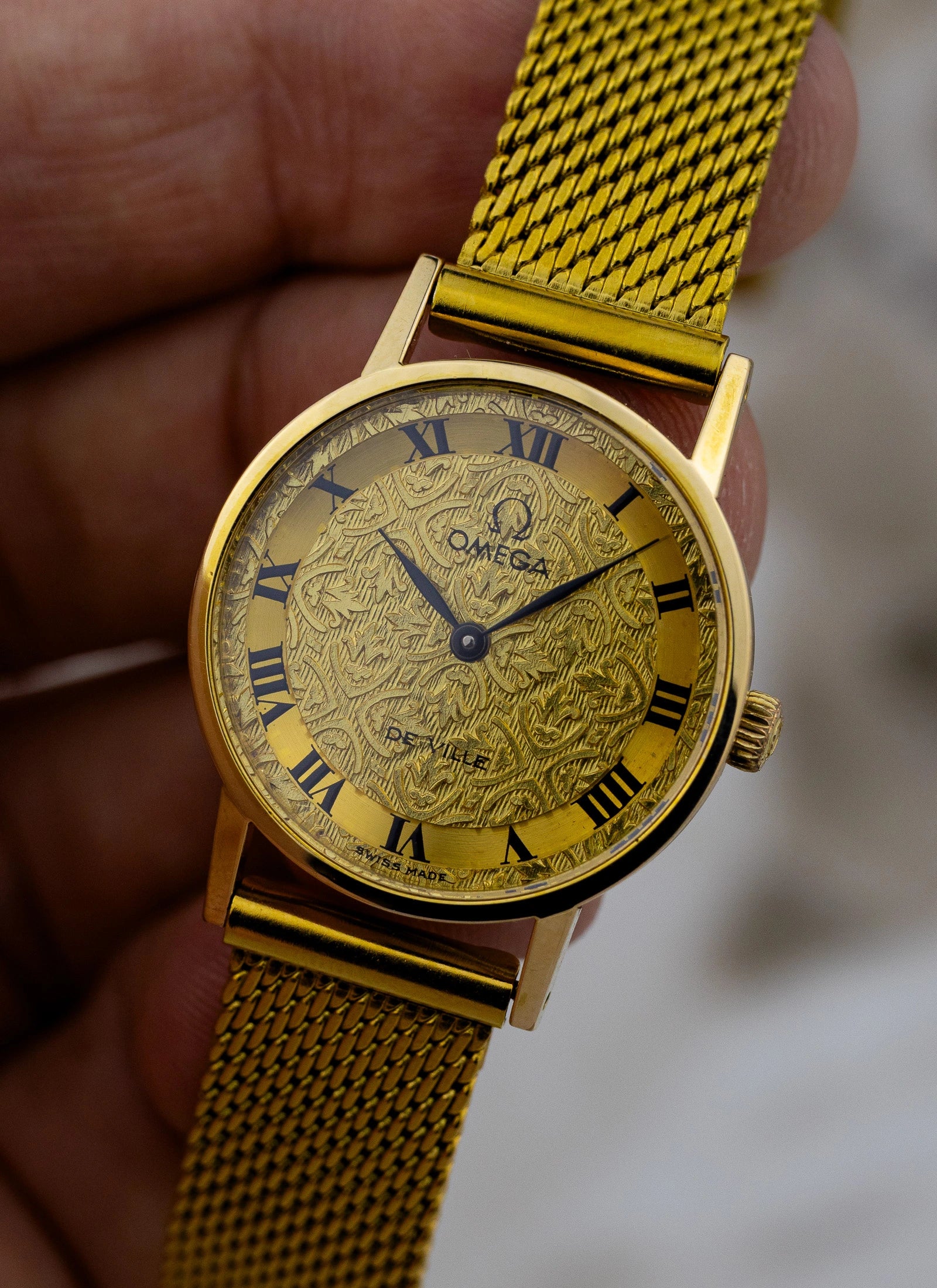 1970s Lady Omega De Ville Floral Pattern 511.0392 cal. 625 Serviced