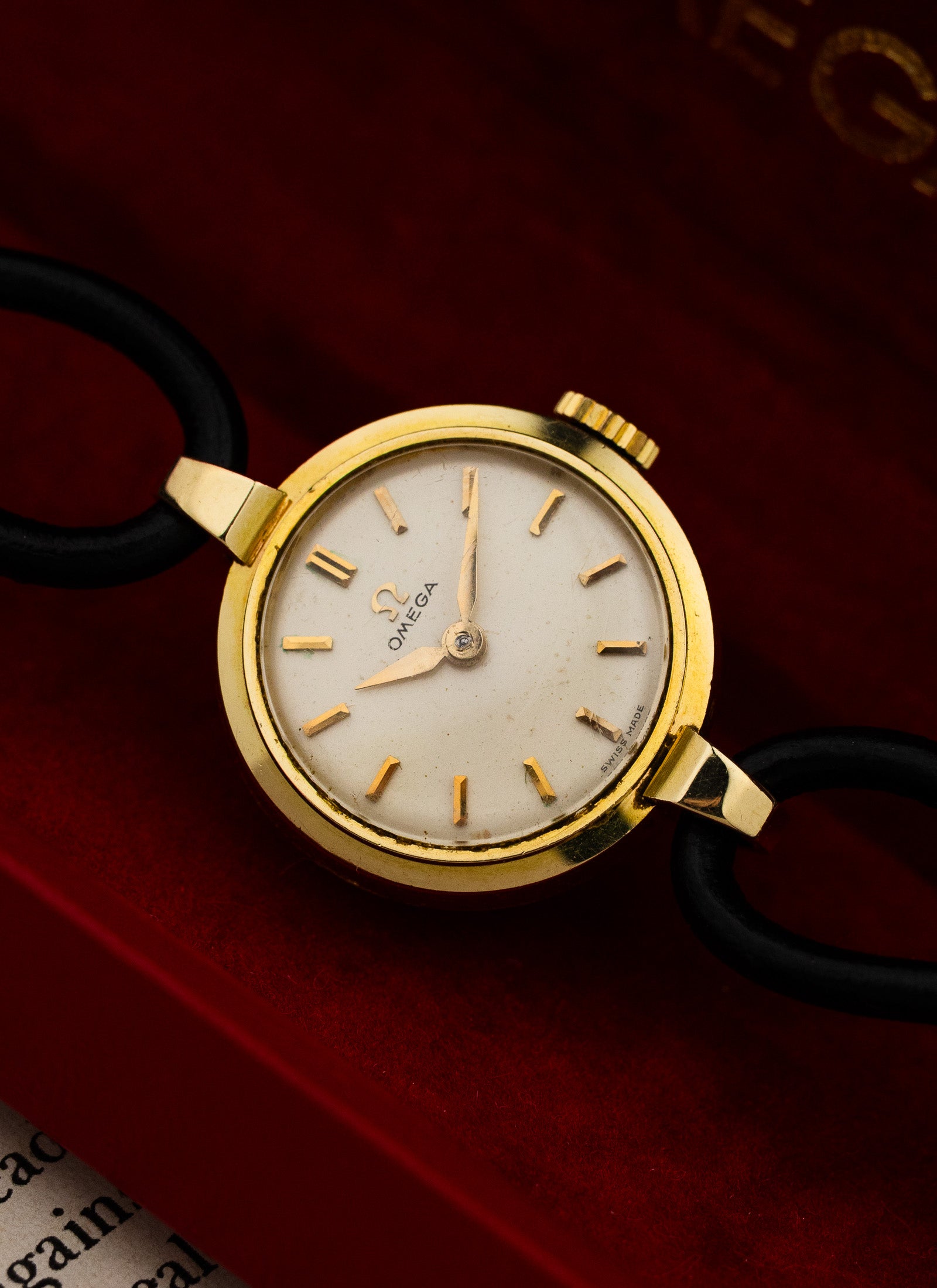 1958 14K Lady Omega Cocktail Watch 2939 1 cal. 244 Box Serviced