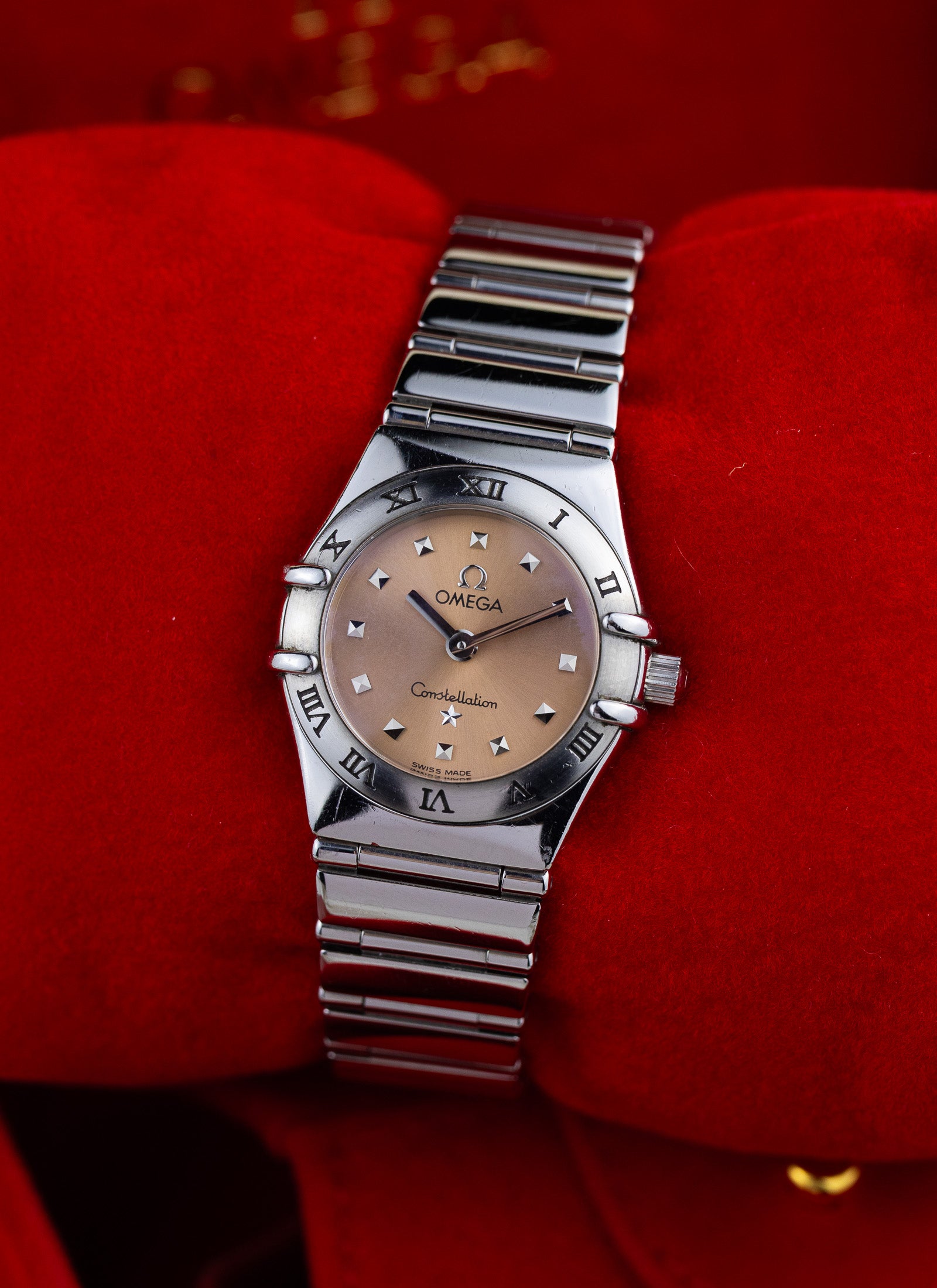 1998 Lady Omega Constellation My Choice Pink Dial 1561.61 Box