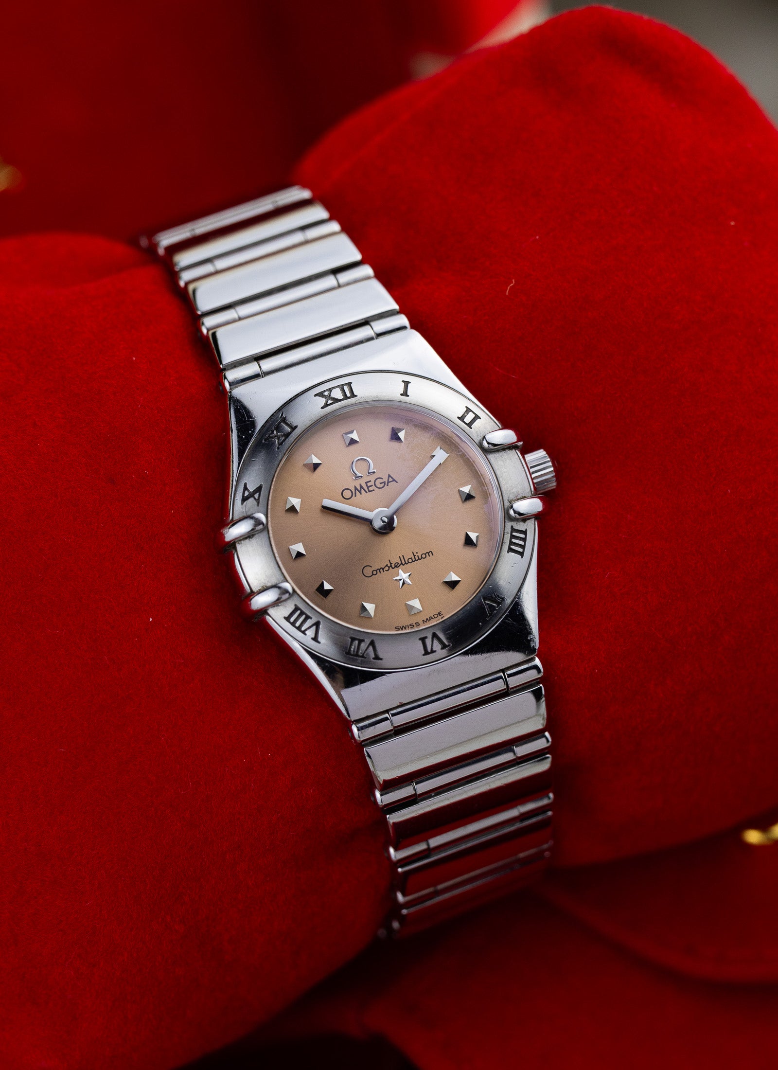 1998 Lady Omega Constellation My Choice Pink Dial 1561.61 Box