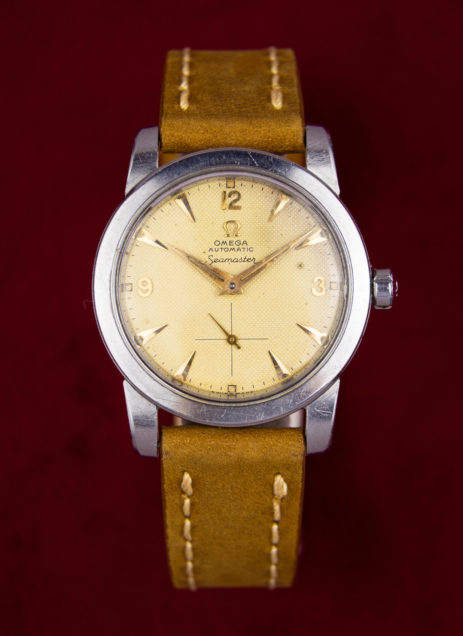 1953 Omega Seamaster Fat Lugs Bumper Honeycomb 2576 cal. 344