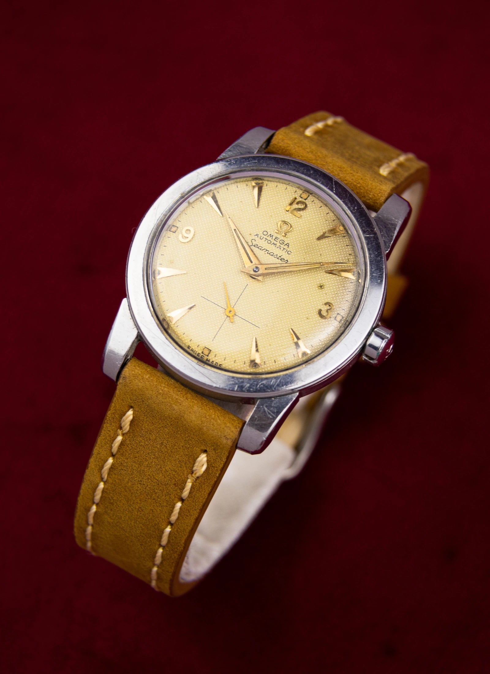 1953 Omega Seamaster Fat Lugs Bumper Honeycomb 2576 cal. 344
