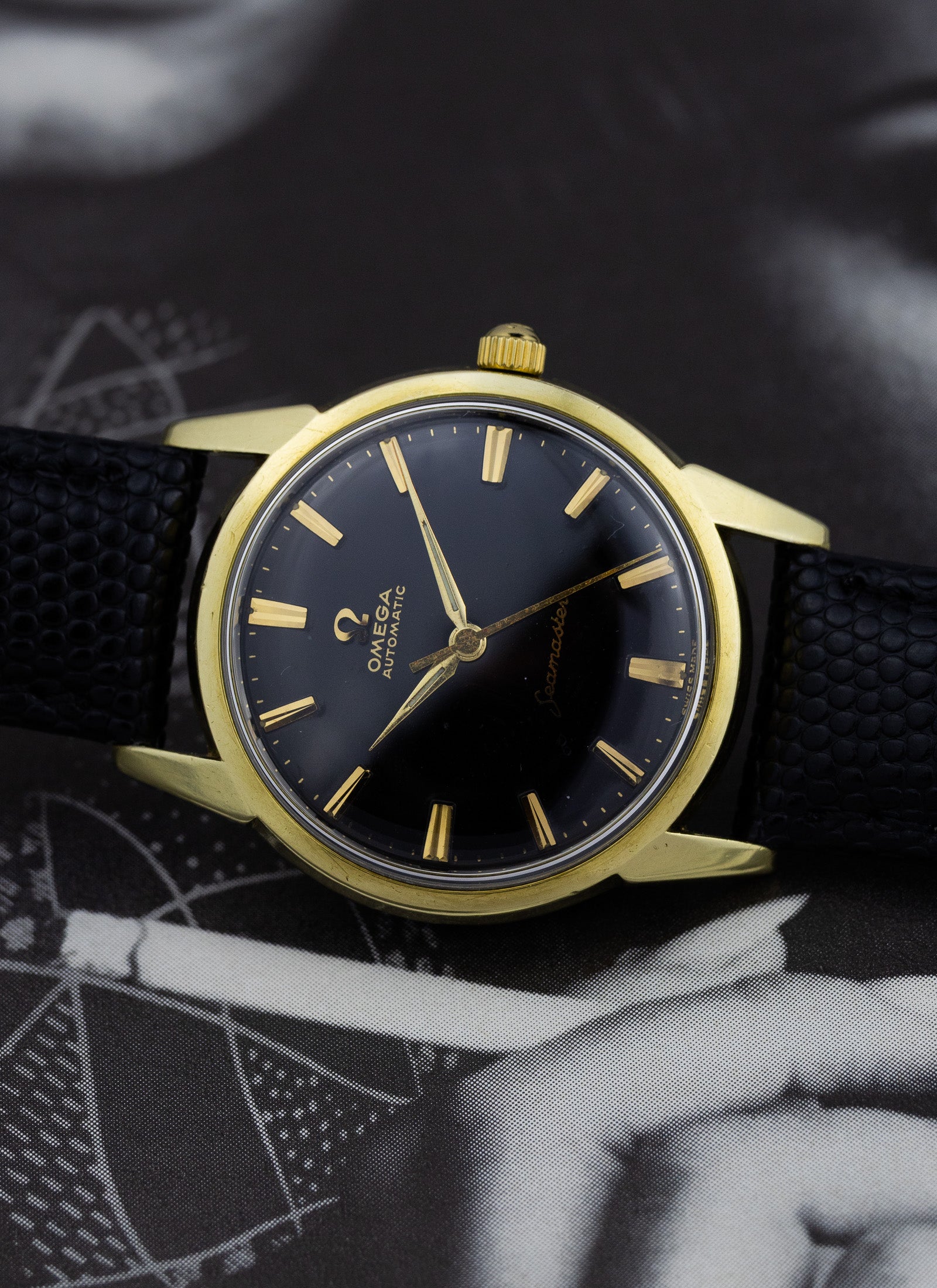 1962 Omega Seamaster Black Gilt Dial 14704 cal. 552 Serviced