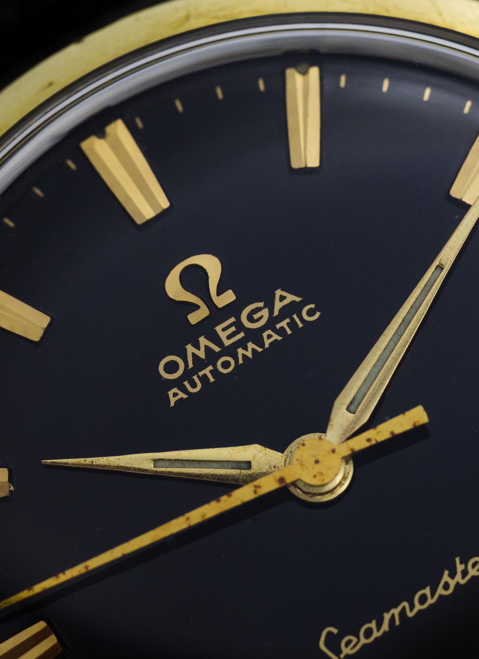 1962 Omega Seamaster Black Gilt Dial 14704 cal. 552 Serviced