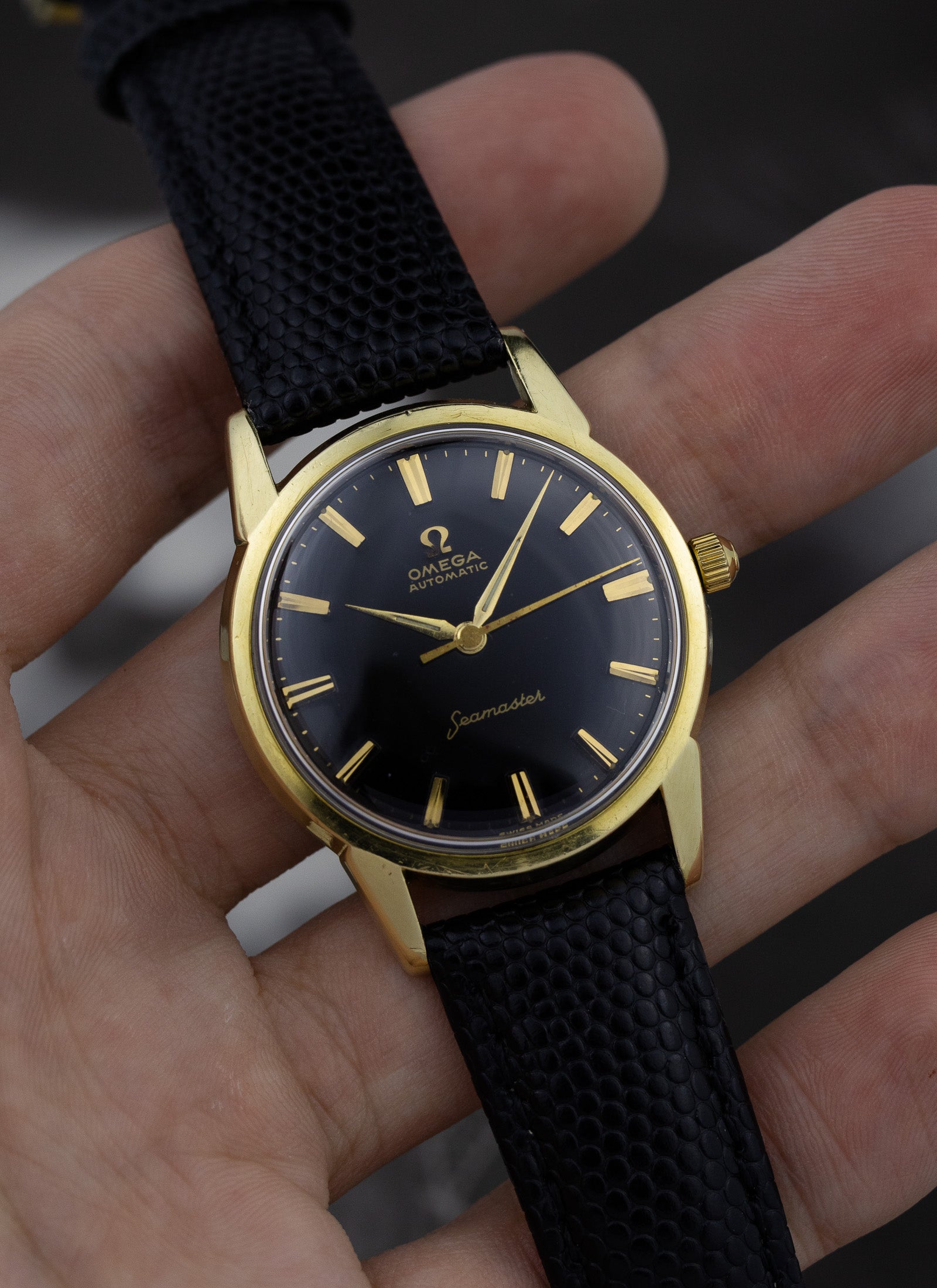 1962 Omega Seamaster Black Gilt Dial 14704 cal. 552 Serviced