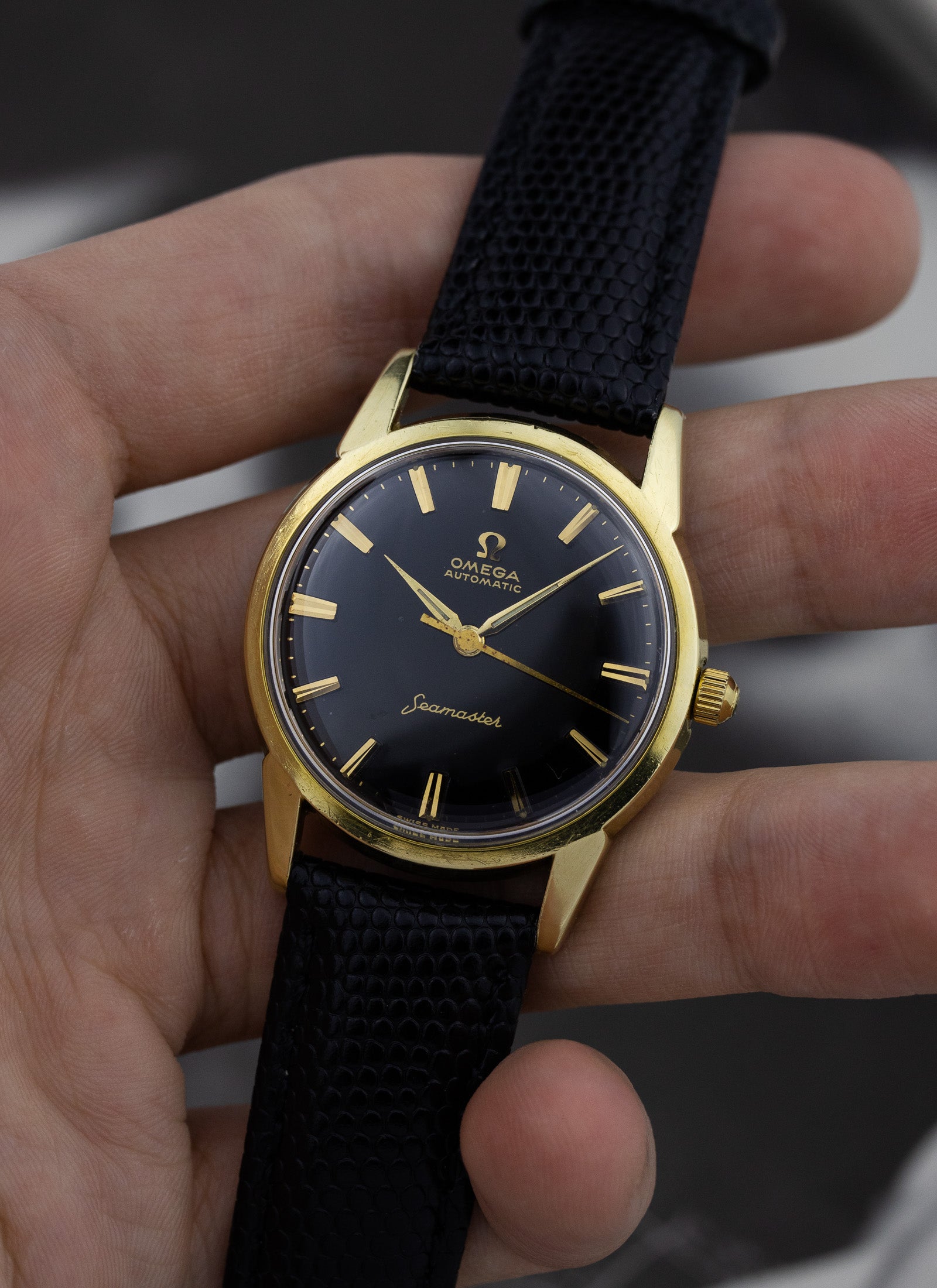 1962 Omega Seamaster Black Gilt Dial 14704 cal. 552 Serviced