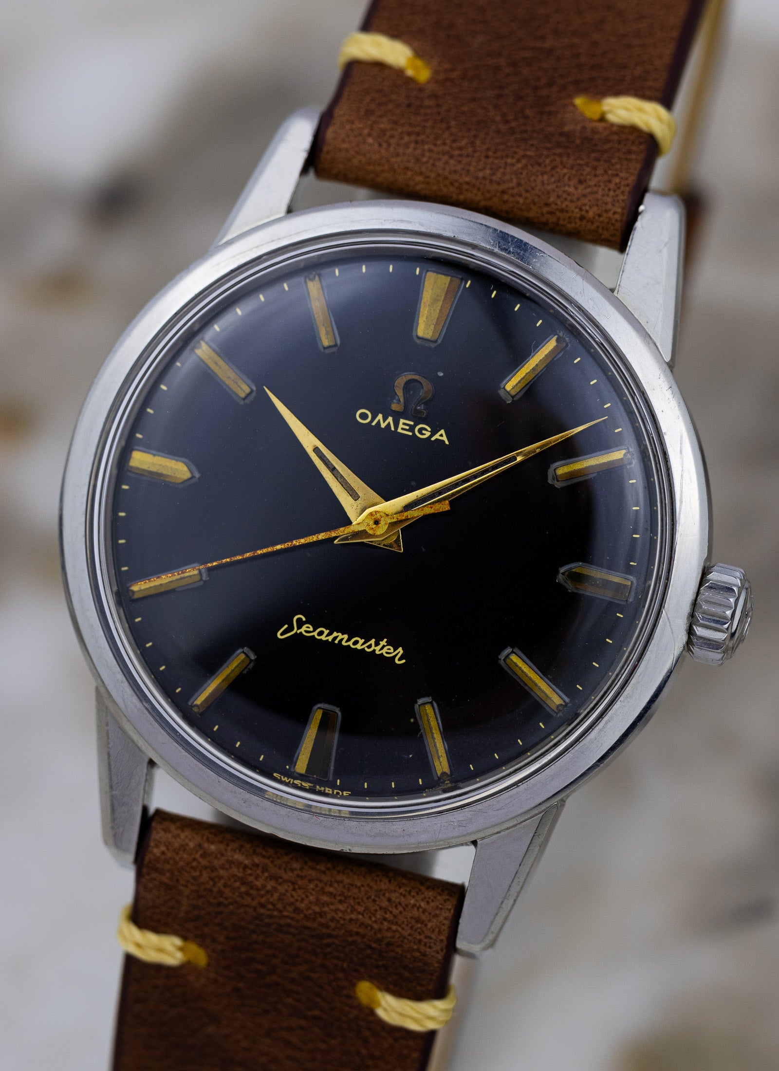 1959 Omega Seamaster Black Dial 14390-7-SC cal. 285 Serviced OPIS*