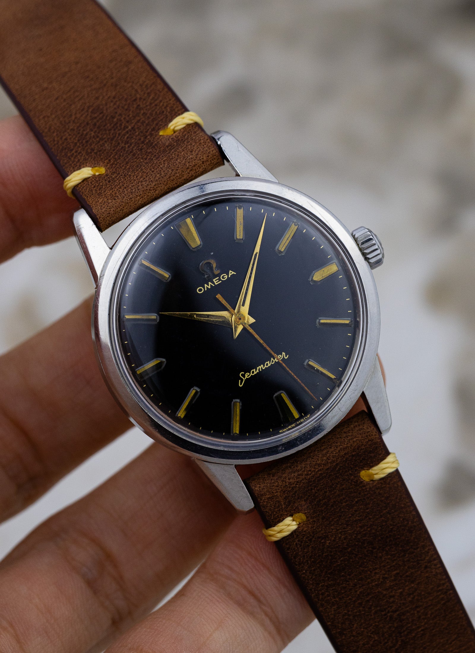 1959 Omega Seamaster Black Dial 14390-7-SC cal. 285 Serviced OPIS*