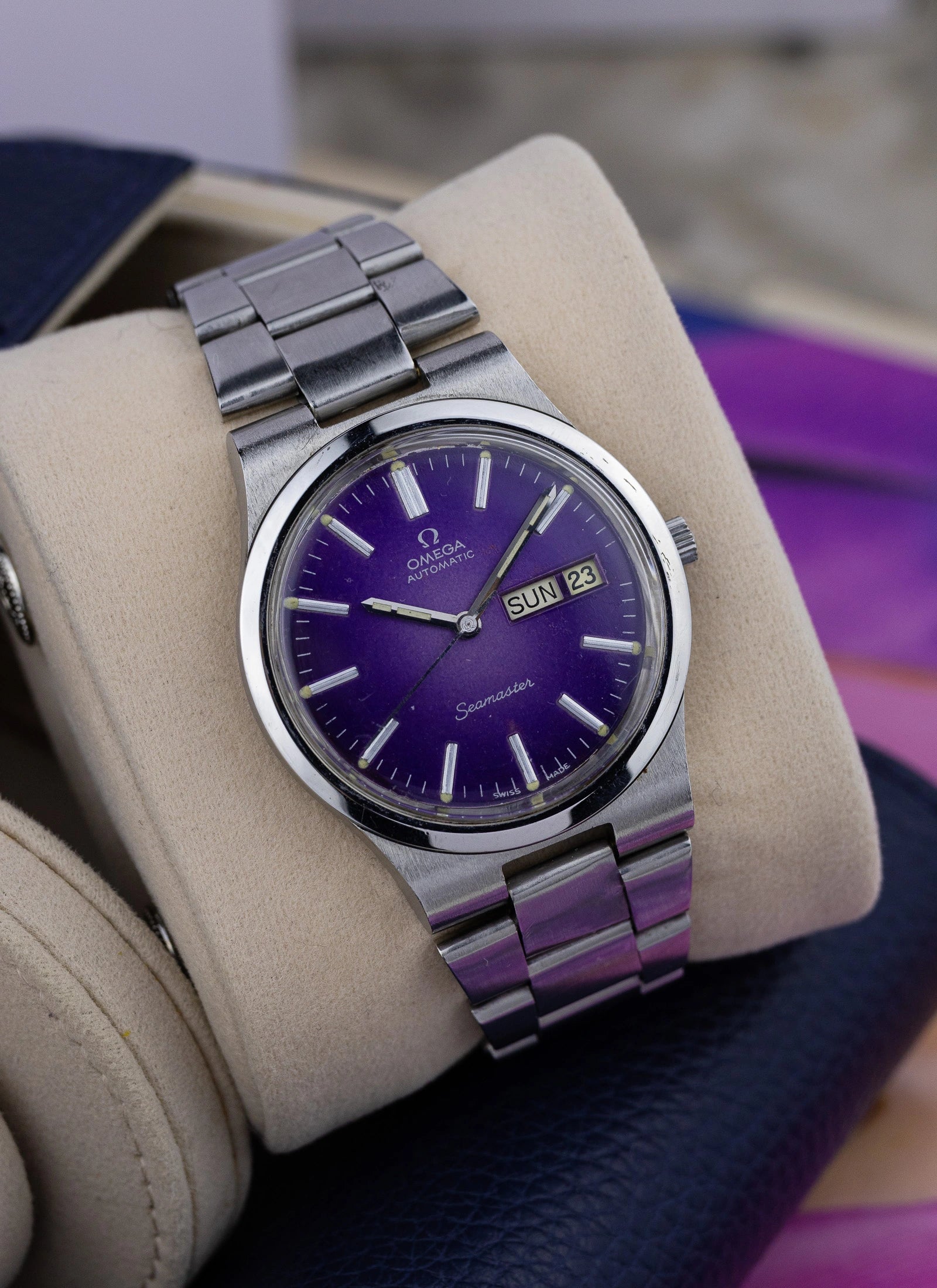 1970s Omega Seamaster Purple Dial