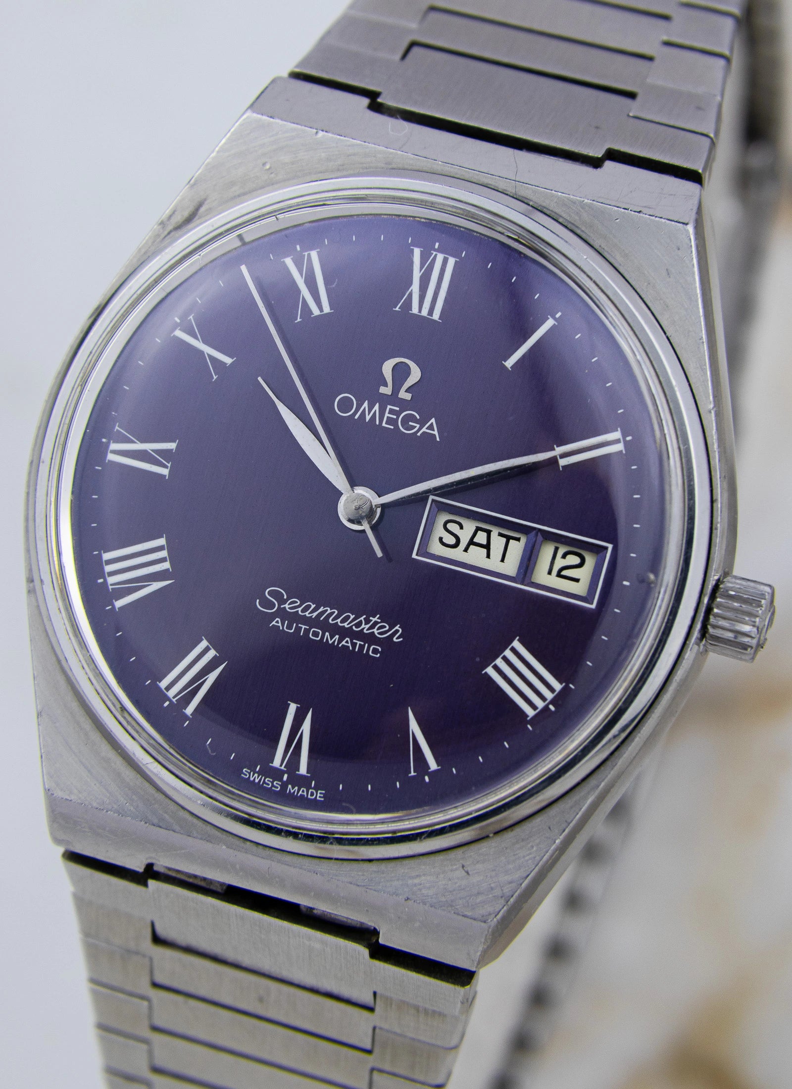 1978 Omega Seamaster PRX 166.0215 cal. 1012 Purple Roman Dial