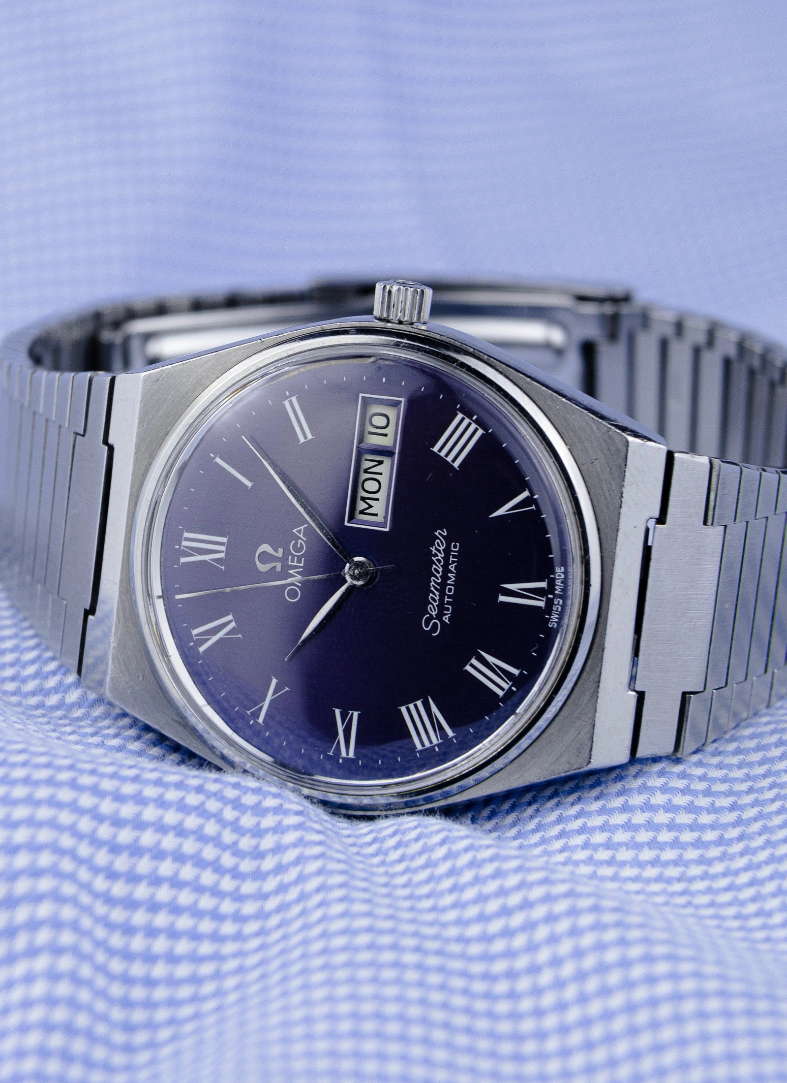1978 Omega Seamaster PRX 166.0215 cal. 1012 Purple Roman Dial