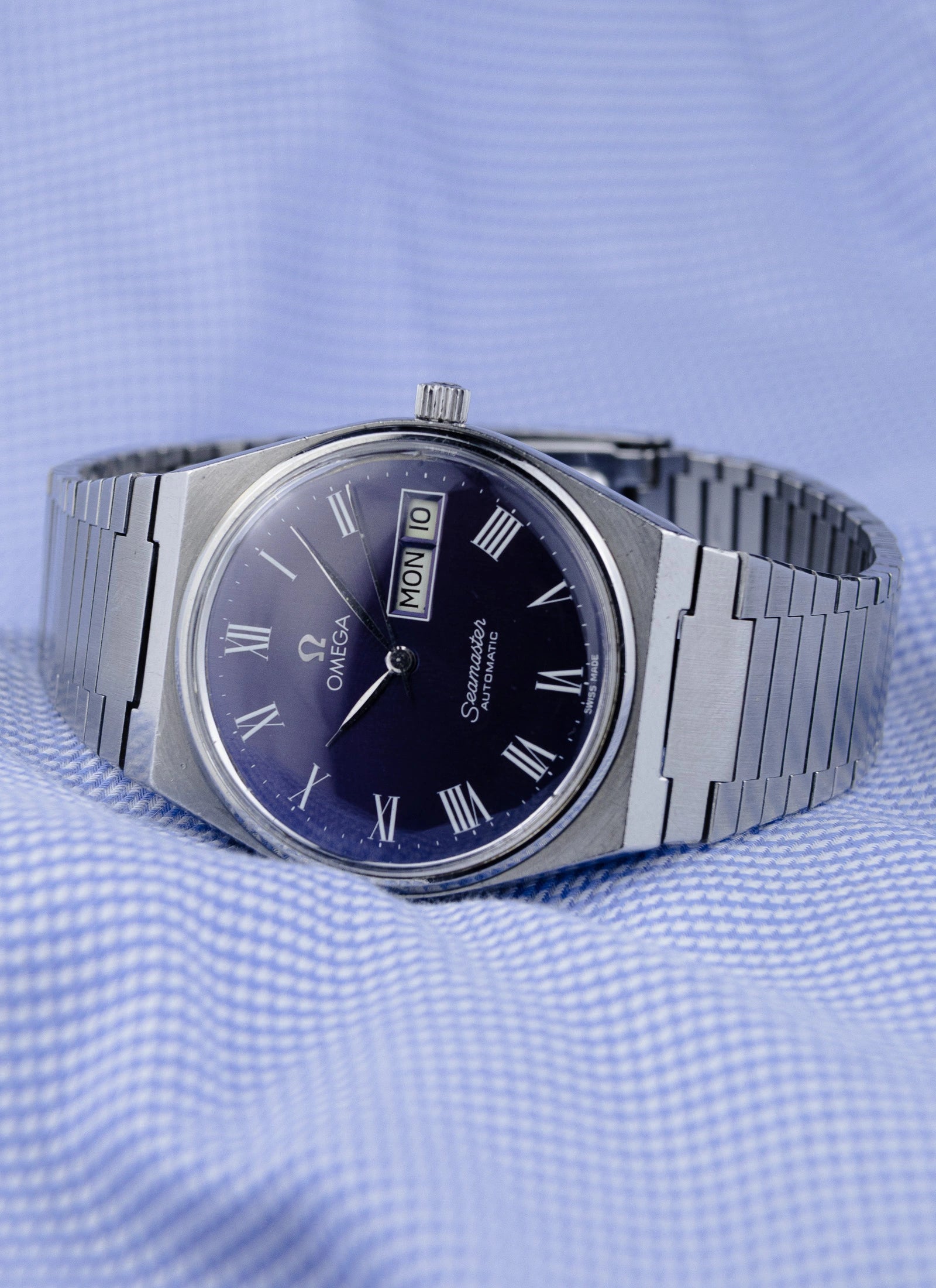 1978 Omega Seamaster PRX 166.0215 cal. 1012 Purple Roman Dial