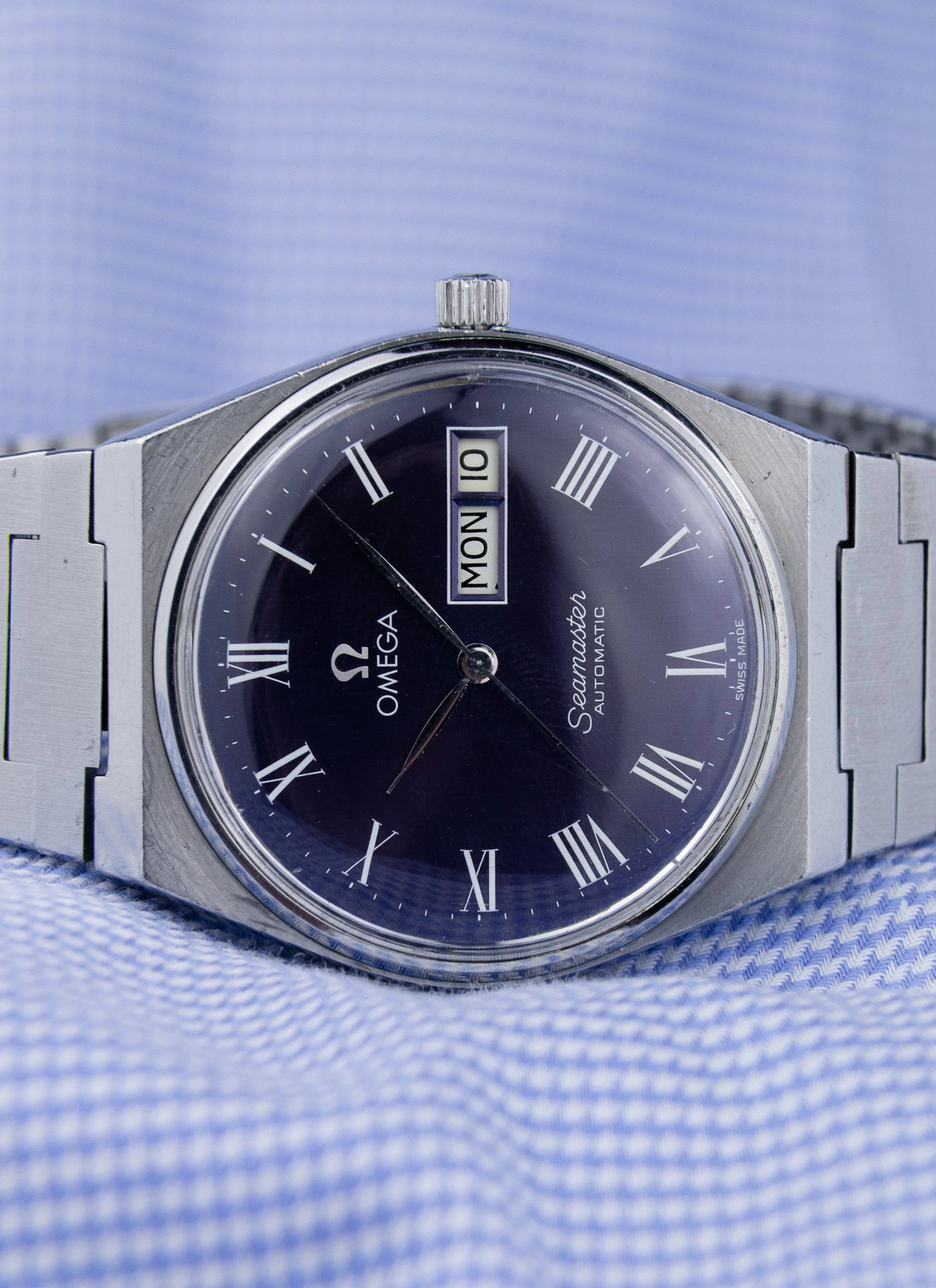 1978 Omega Seamaster PRX 166.0215 cal. 1012 Purple Roman Dial