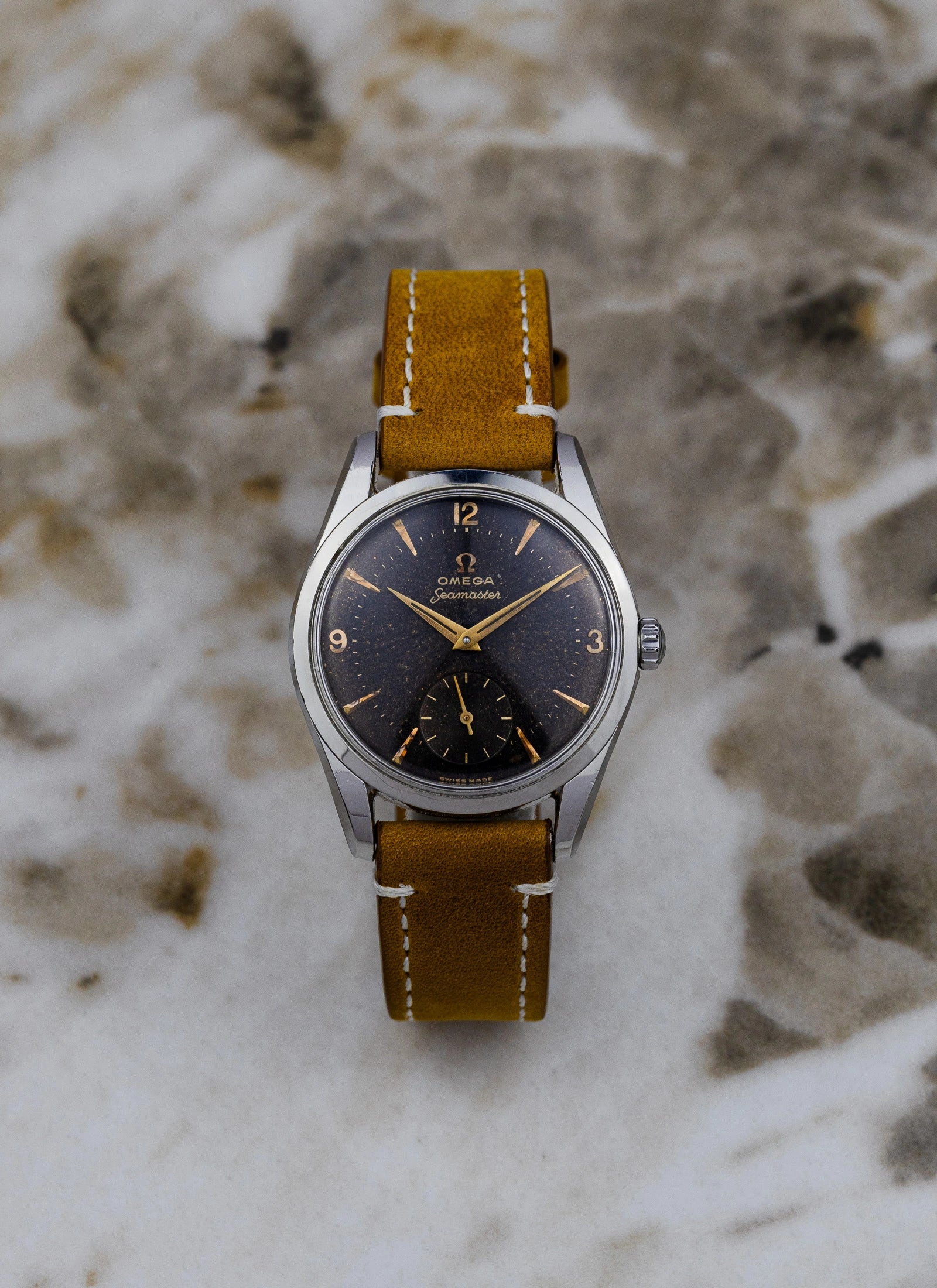 1956 Omega Seamaster Jumbo Black Gilt Stardust 2937-2 Cal. 267