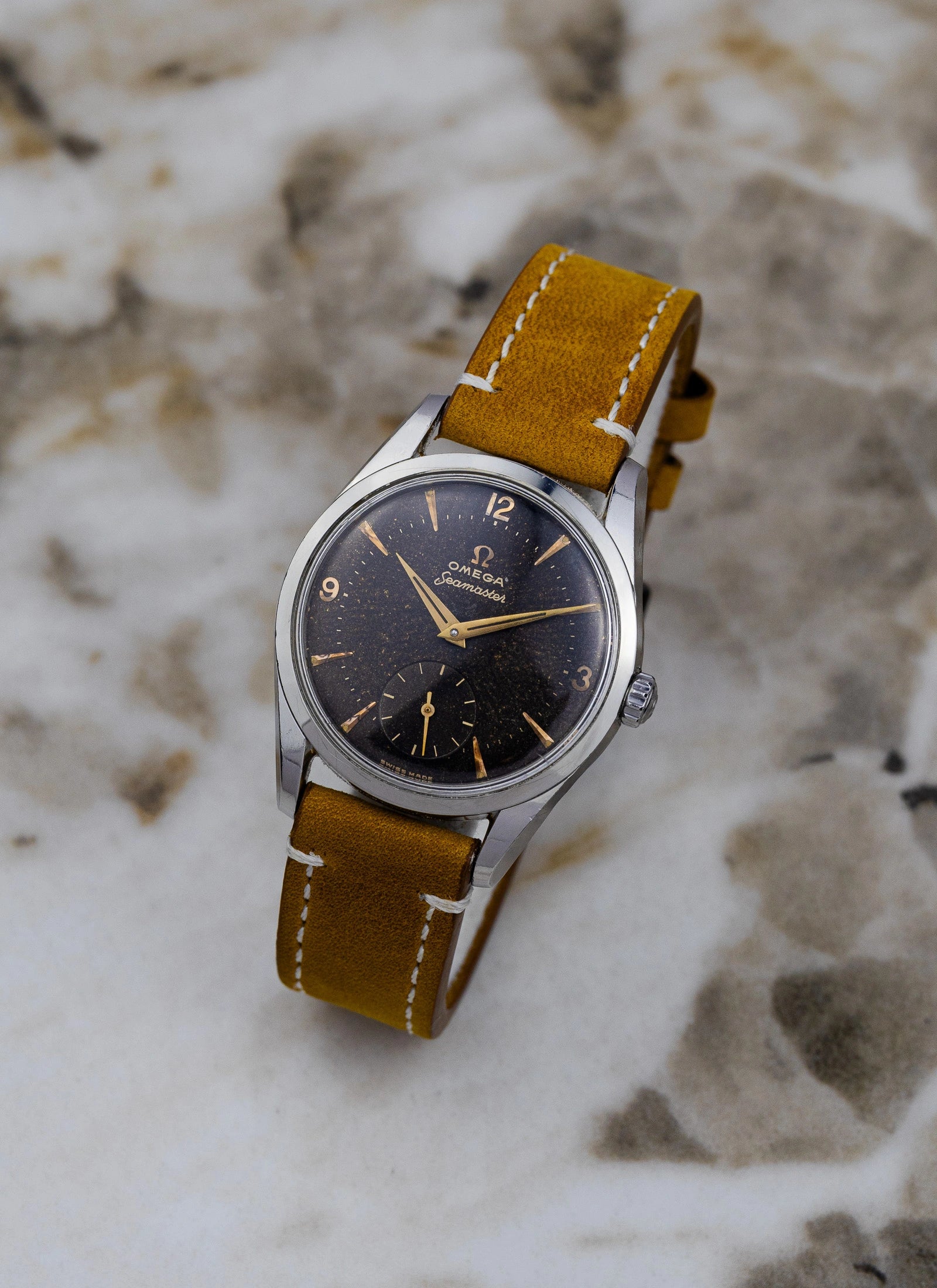 1956 Omega Seamaster Jumbo Black Gilt Stardust 2937-2 Cal. 267