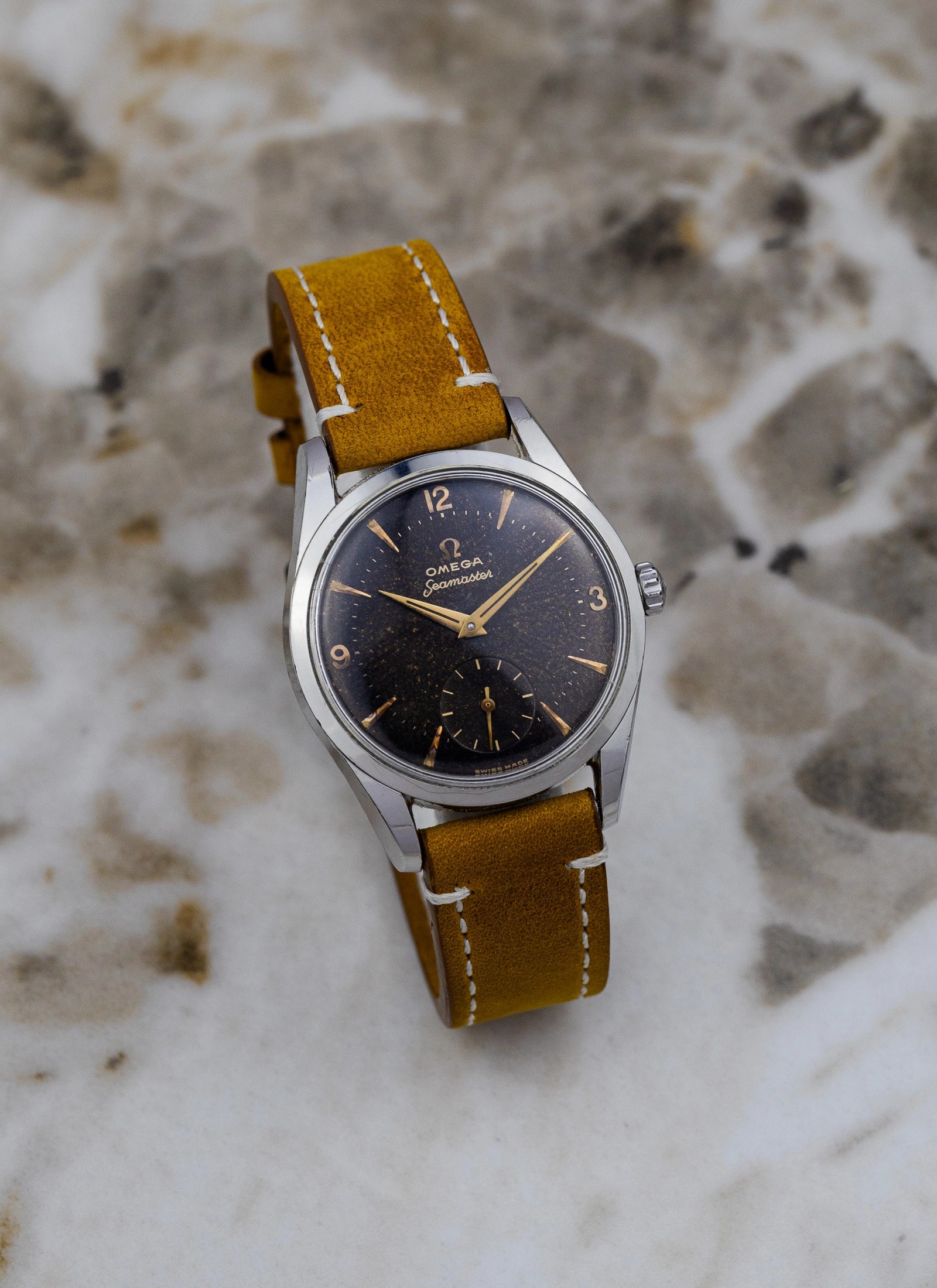 1956 Omega Seamaster Jumbo Black Gilt Stardust 2937-2 Cal. 267