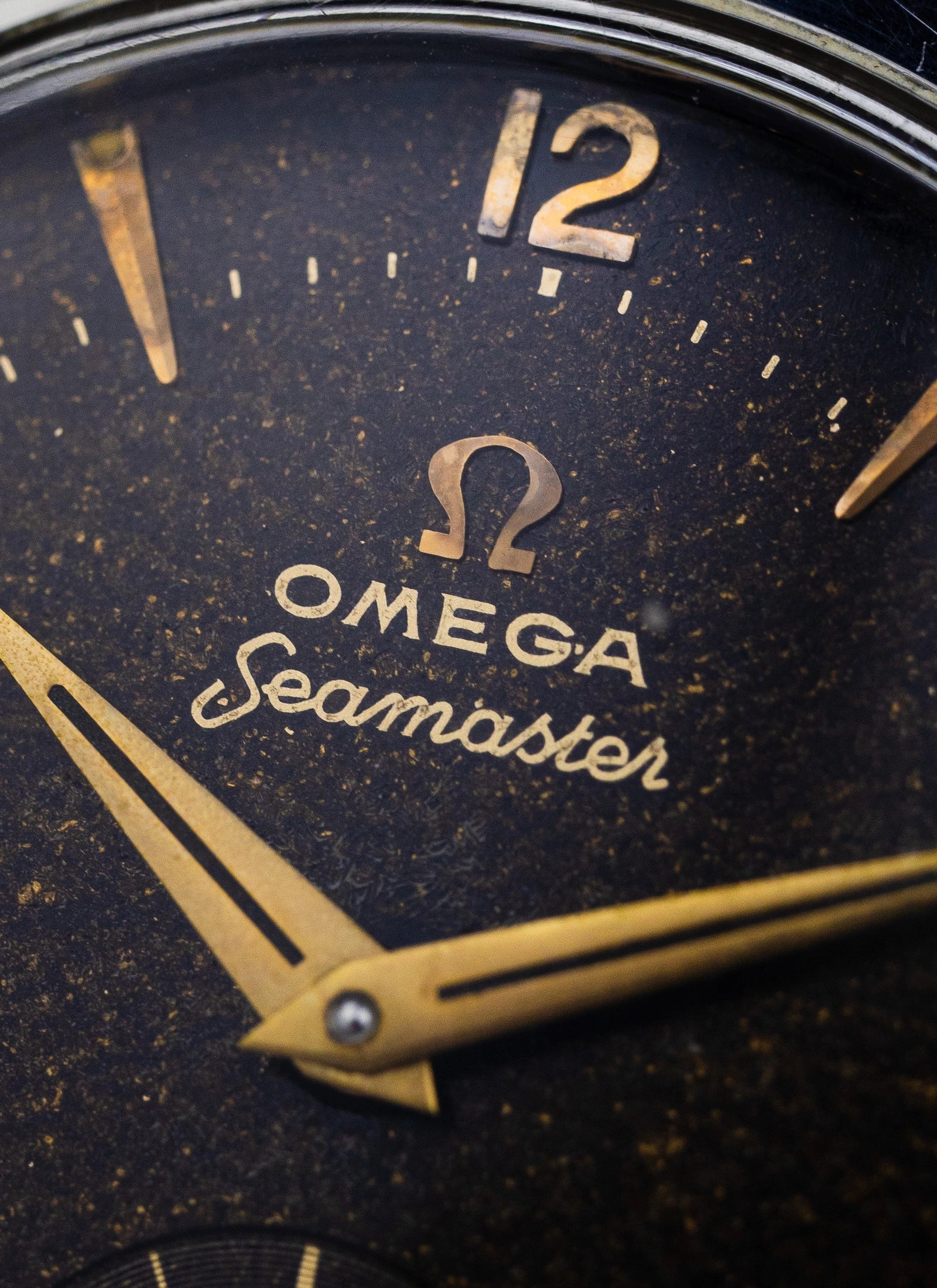 1956 Omega Seamaster Jumbo Black Gilt Stardust 2937-2 Cal. 267