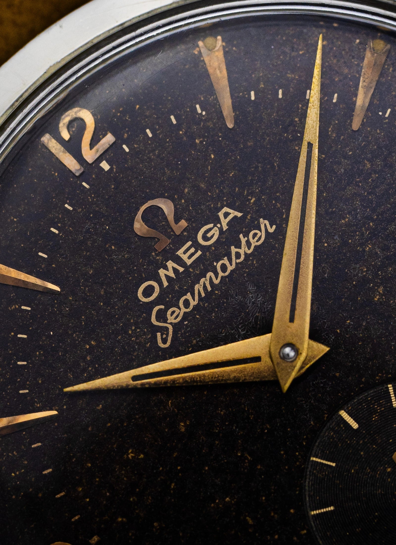 1956 Omega Seamaster Jumbo Black Gilt Stardust 2937-2 Cal. 267