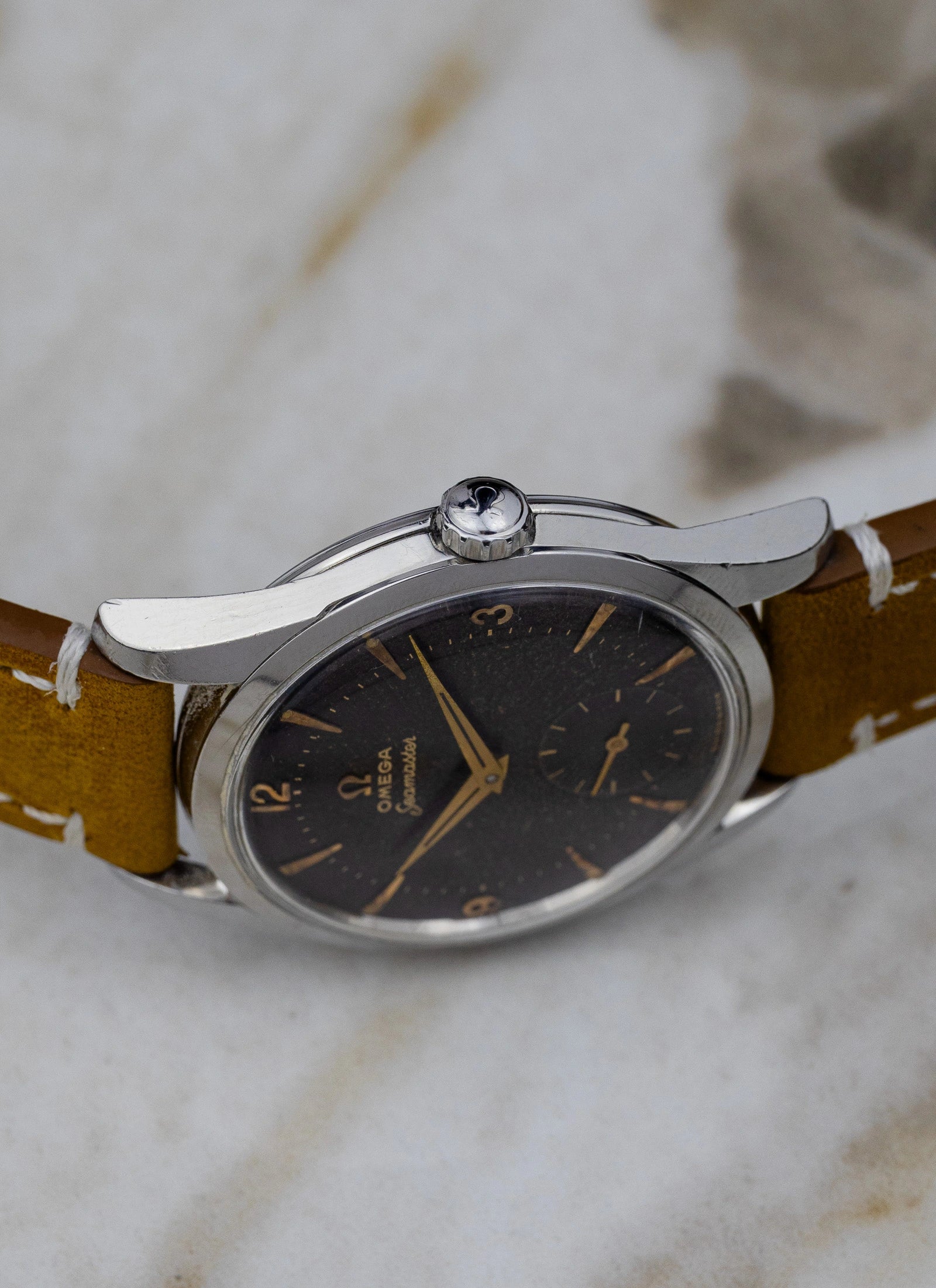 1956 Omega Seamaster Jumbo Black Gilt Stardust 2937-2 Cal. 267