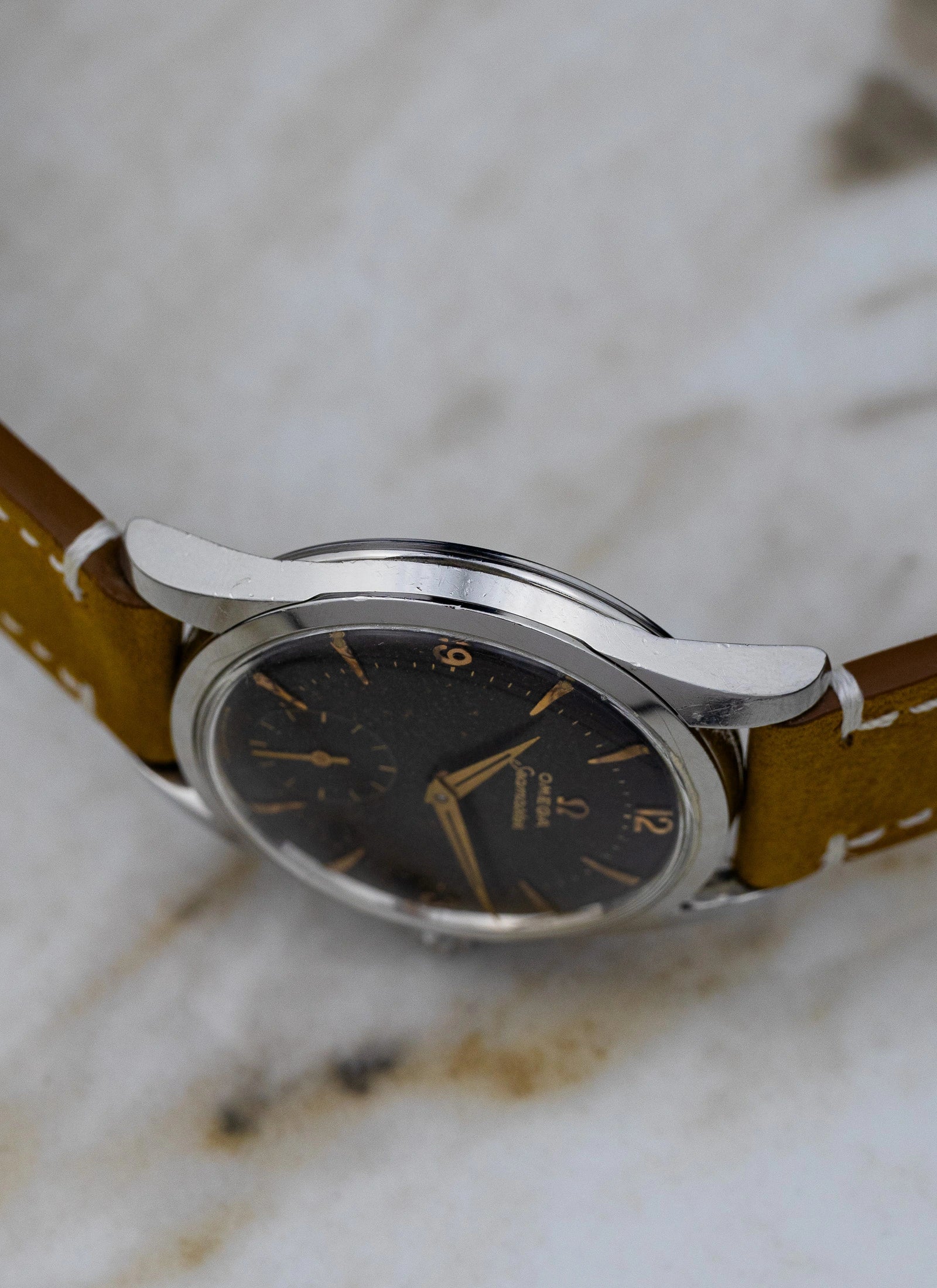 1956 Omega Seamaster Jumbo Black Gilt Stardust 2937-2 Cal. 267