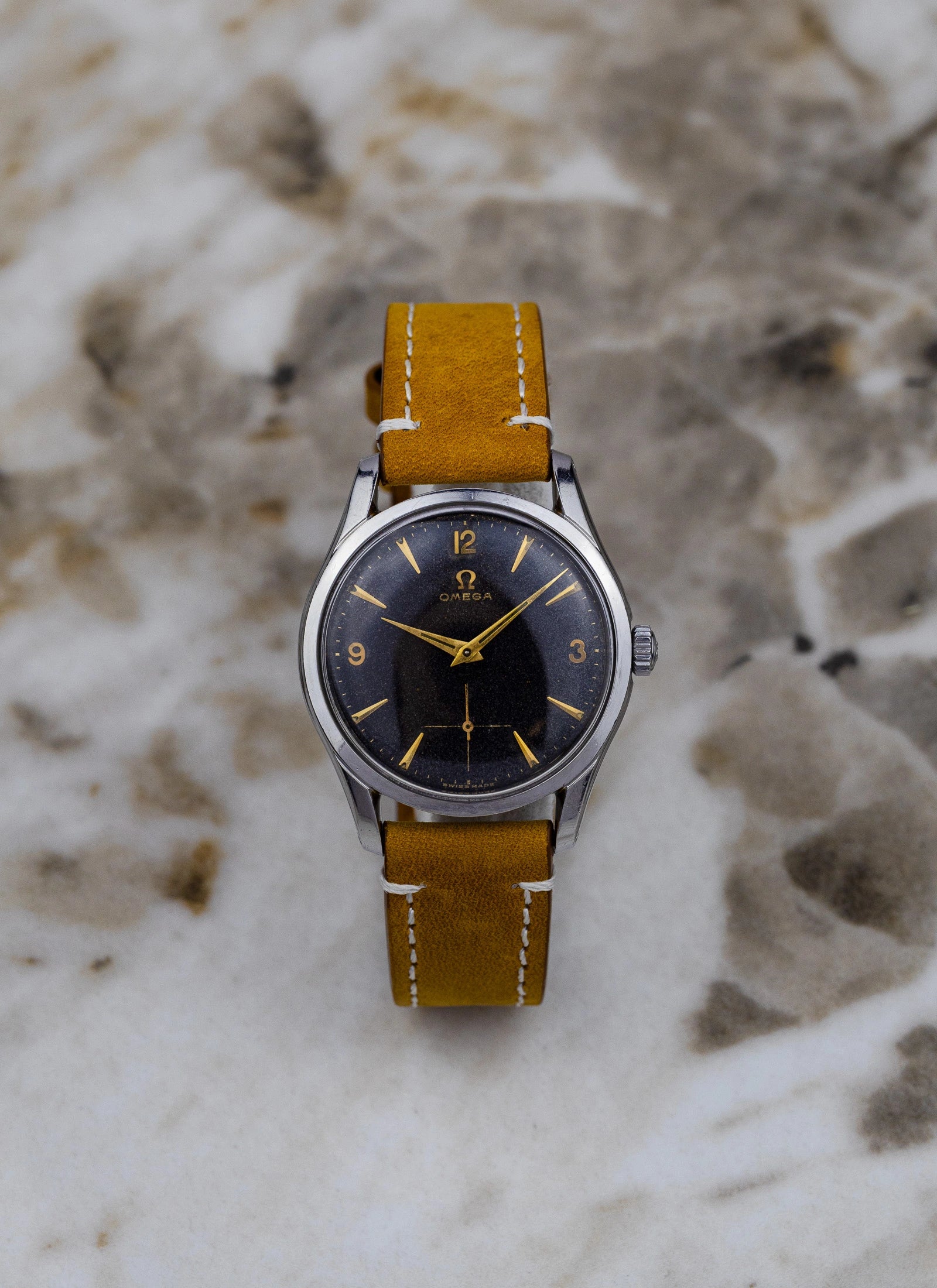 1954 Omega Seamaster Jumbo Black Gilt Stardust 2639-14 Cal. 266