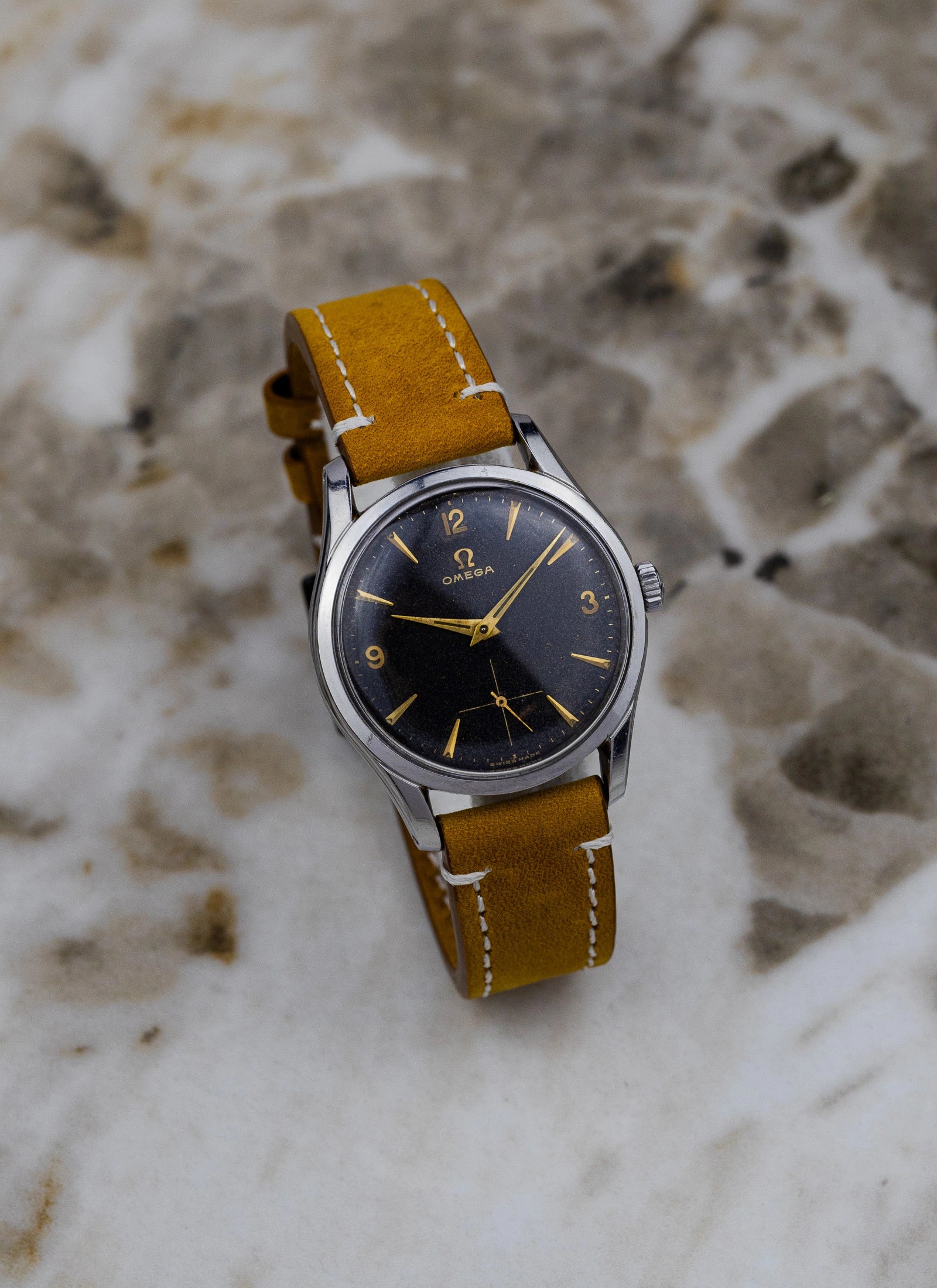 1954 Omega Seamaster Jumbo Black Gilt Stardust 2639-14 Cal. 266