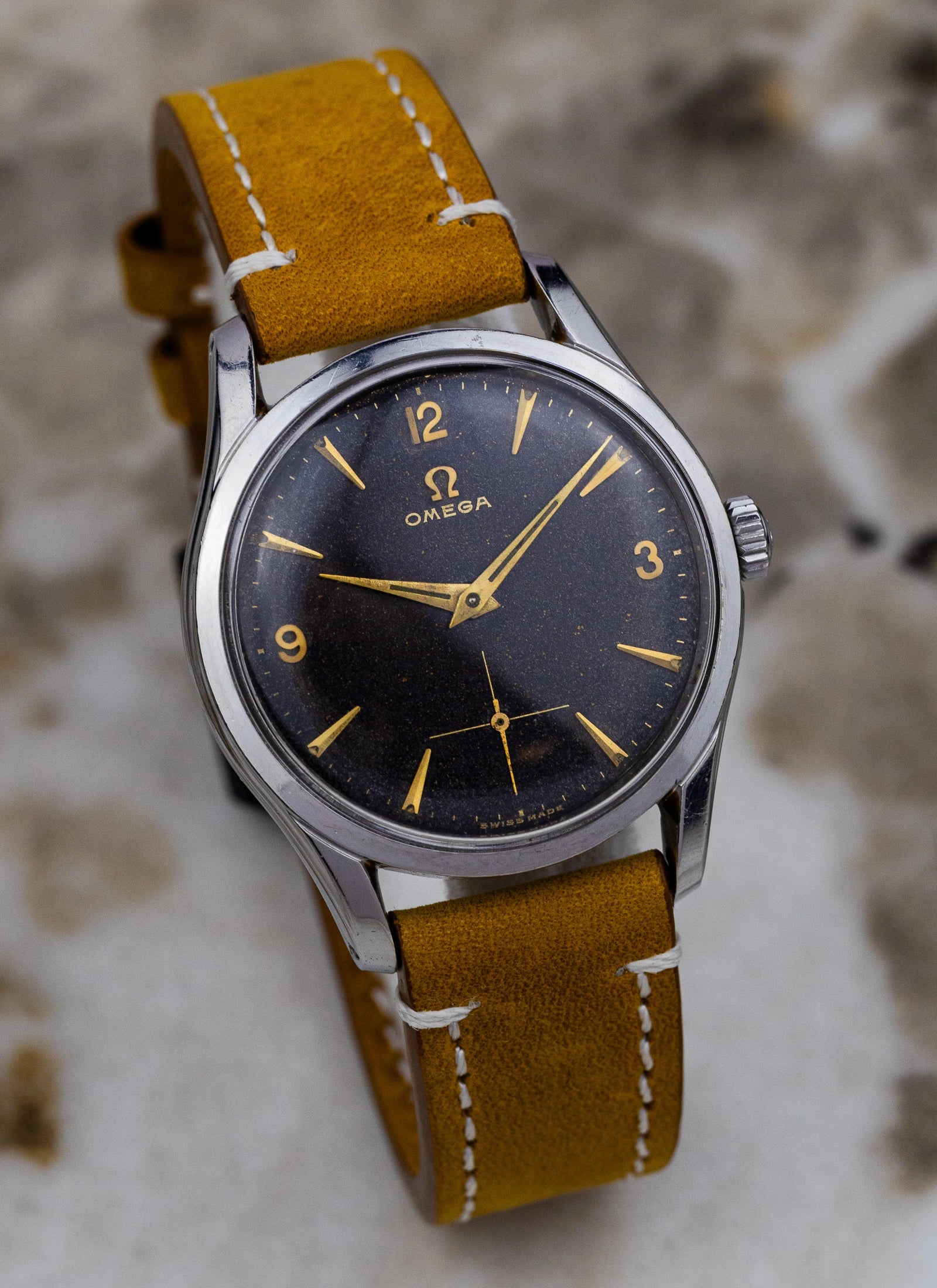 1954 Omega Seamaster Jumbo Black Gilt Stardust 2639-14 Cal. 266