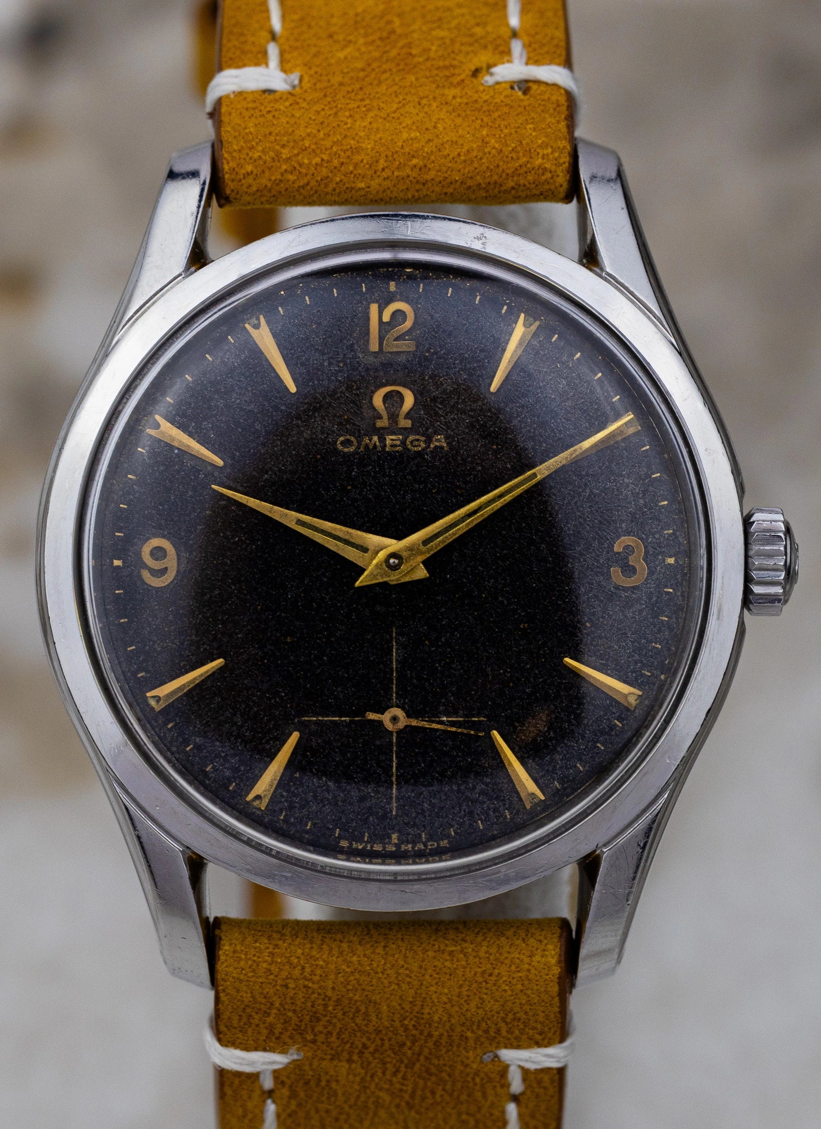 1954 Omega Seamaster Jumbo Black Gilt Stardust 2639-14 Cal. 266