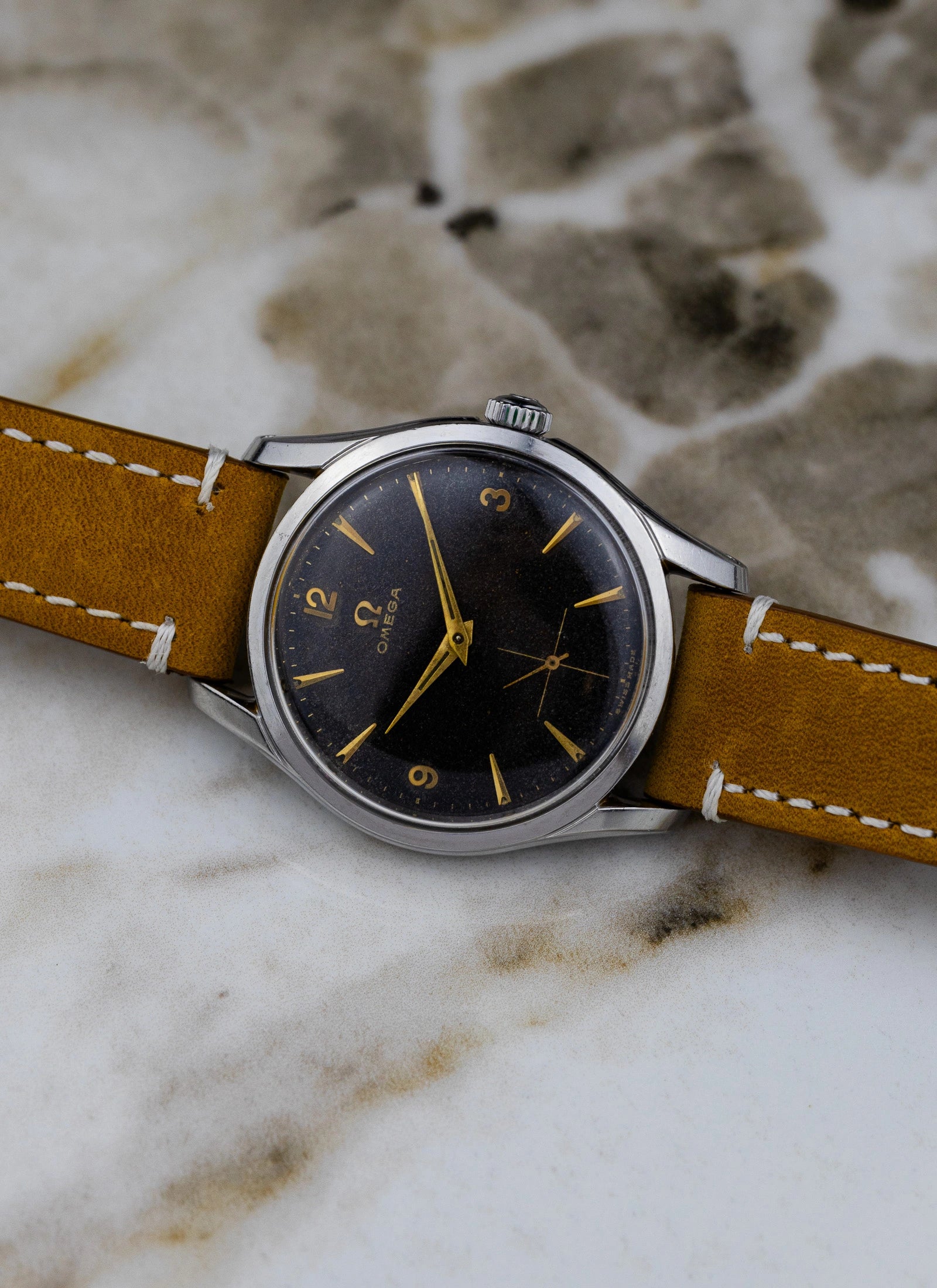 1954 Omega Seamaster Jumbo Black Gilt Stardust 2639-14 Cal. 266
