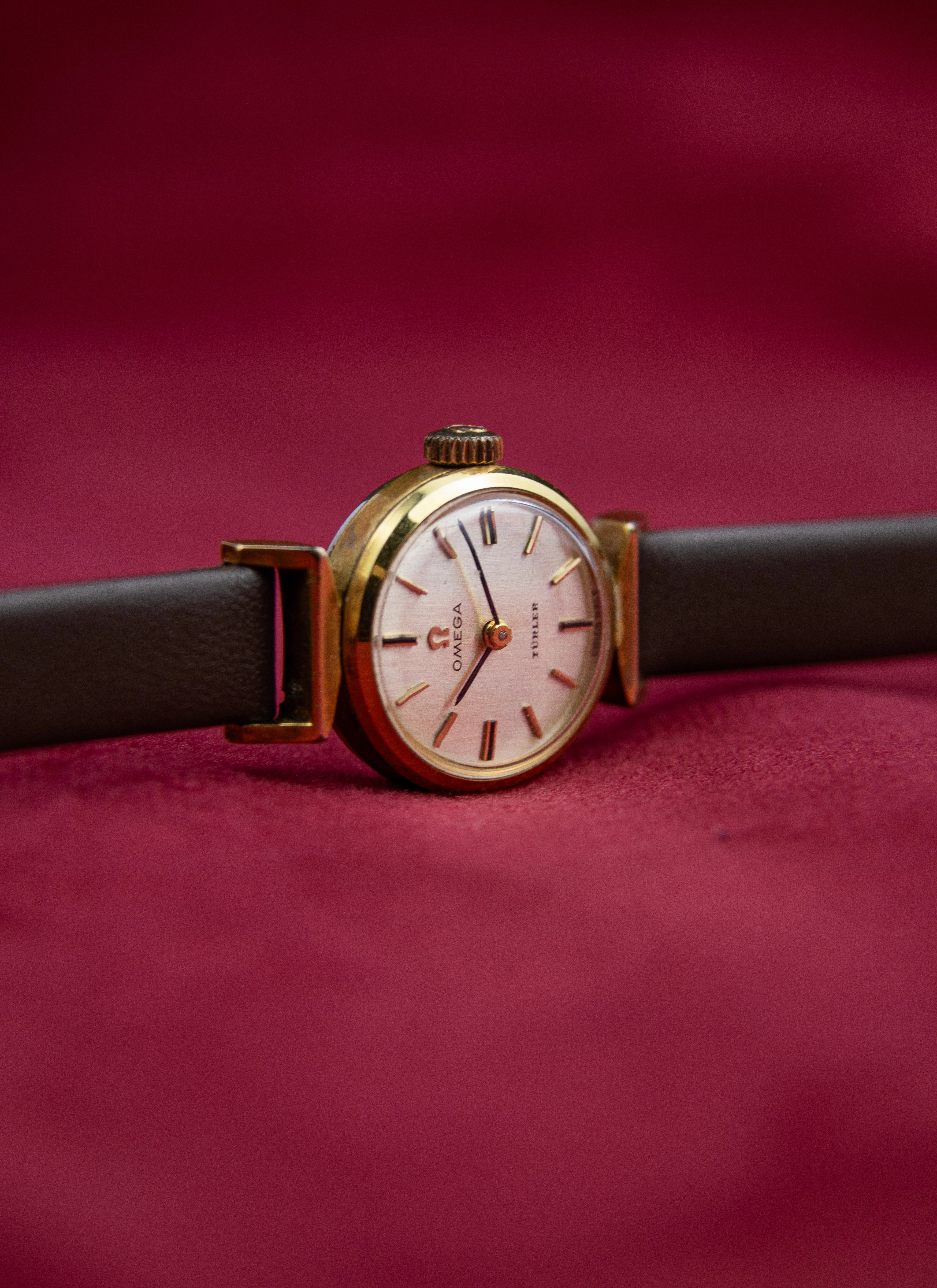 Pre-Order 1970s Lady Omega De Ville Cocktail Watch Turler Double Signed