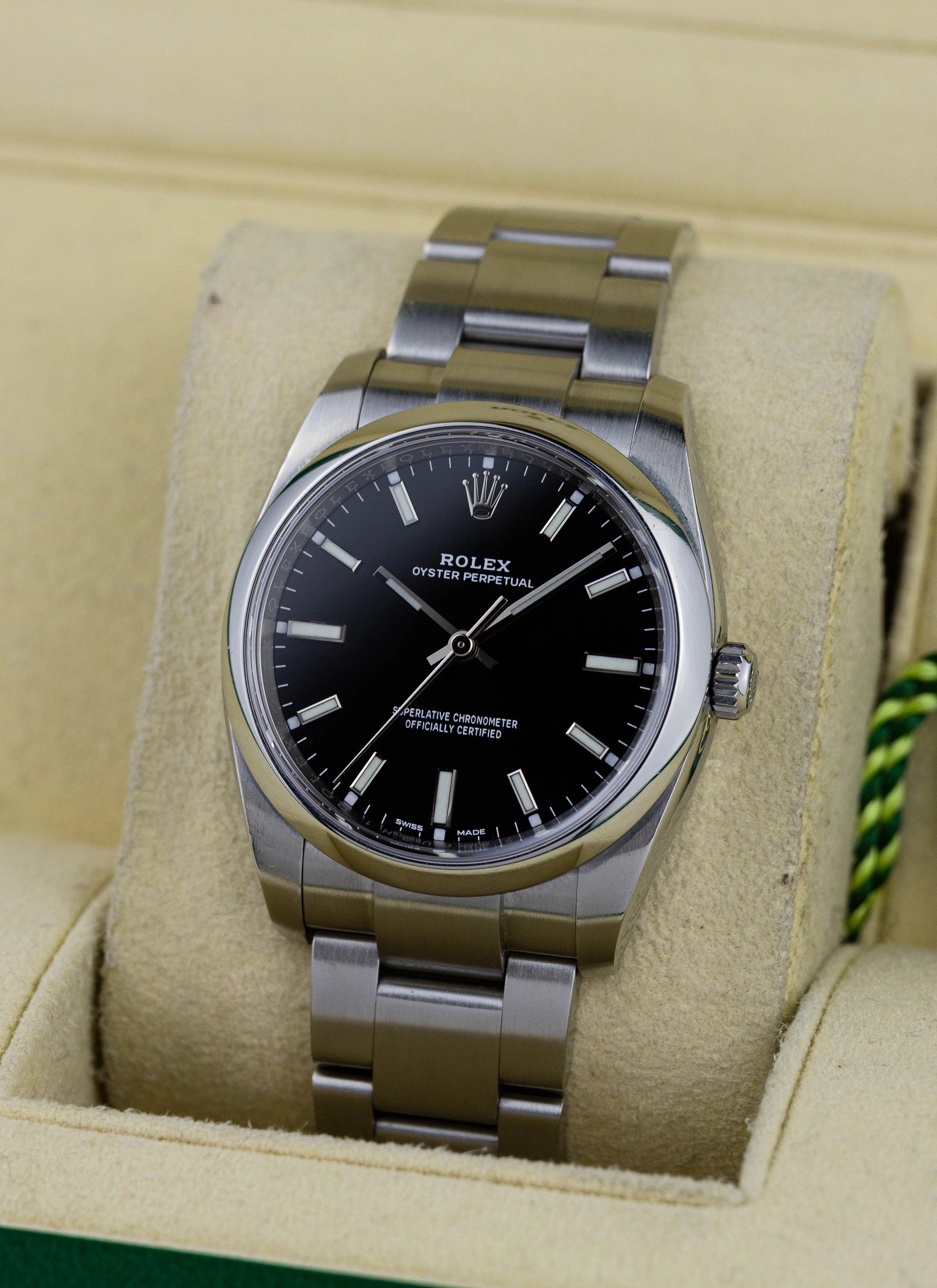 2010s Rolex Oyster Perpetual Black Dial 114200 Box