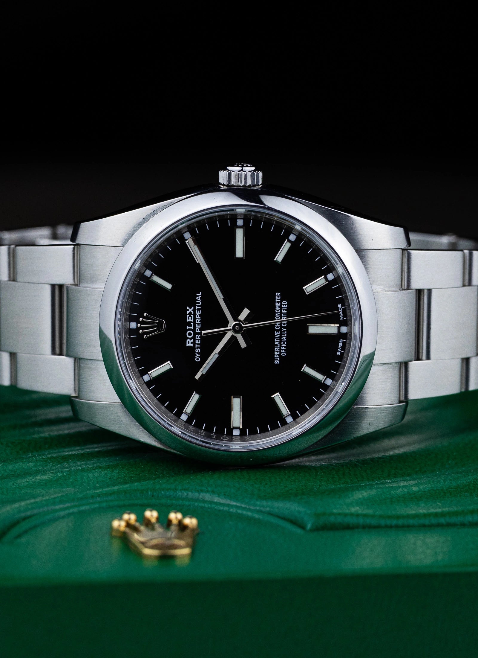 2010s Rolex Oyster Perpetual Black Dial 114200 Box