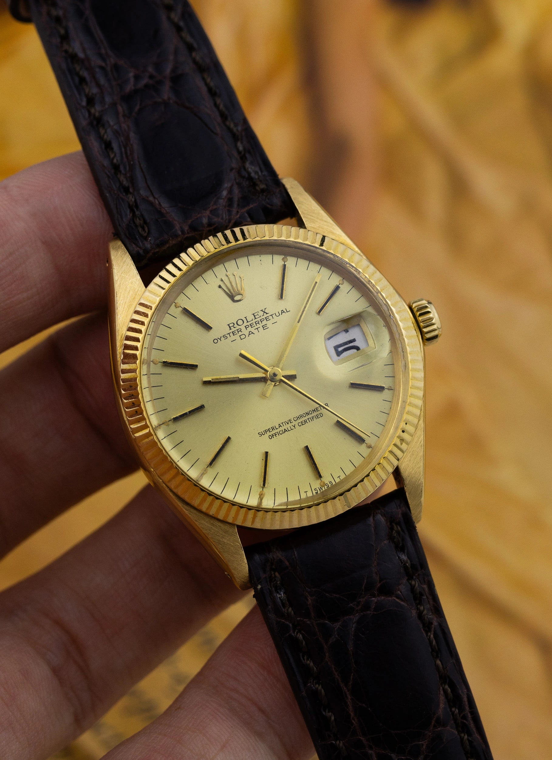 1970 18K Rolex Oyster Perpetual 1503 Box