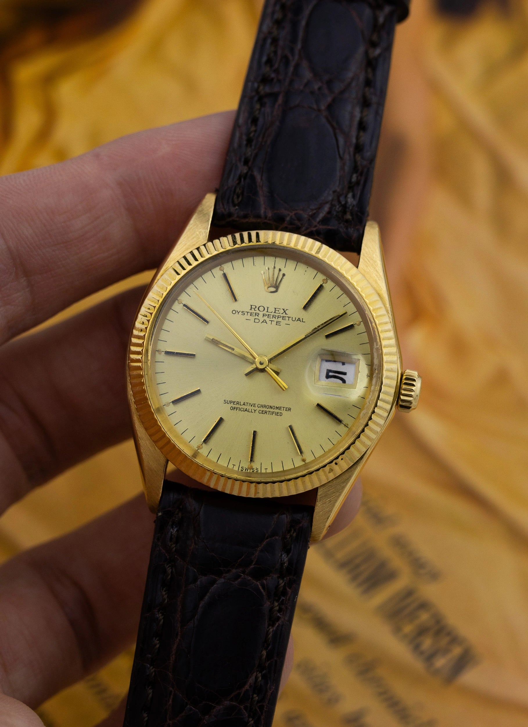 1970 18K Rolex Oyster Perpetual 1503 Box