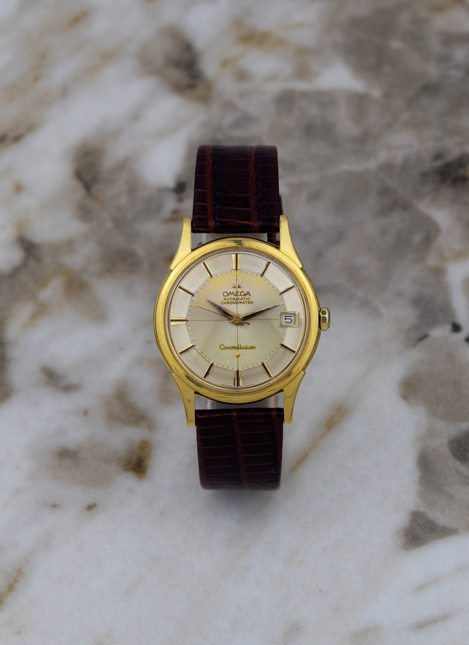 1961 18K Omega Constellation Pie Pan 14393 cal. 561 Serviced in