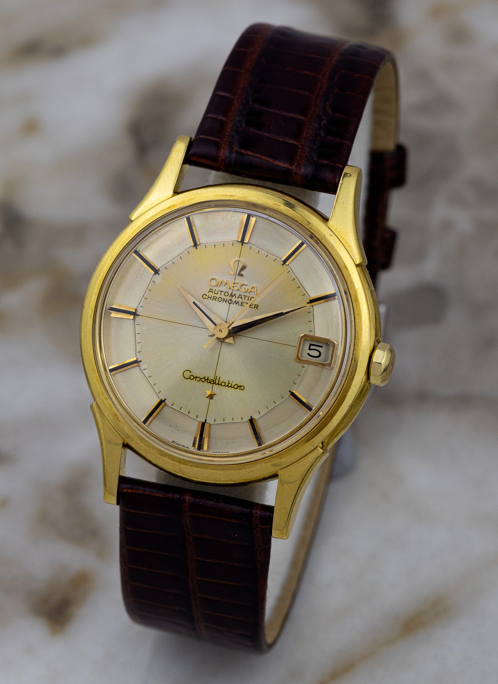 1961 18K Omega Constellation Pie Pan 14393 cal. 561 Serviced in
