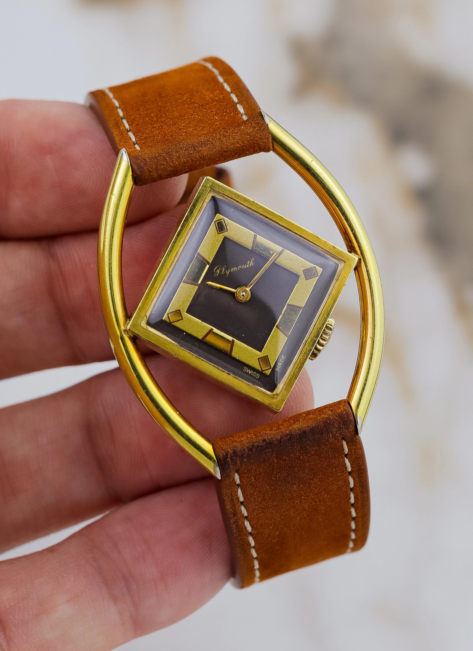 Ca. 1970s Plymouth Geometric Art Deco