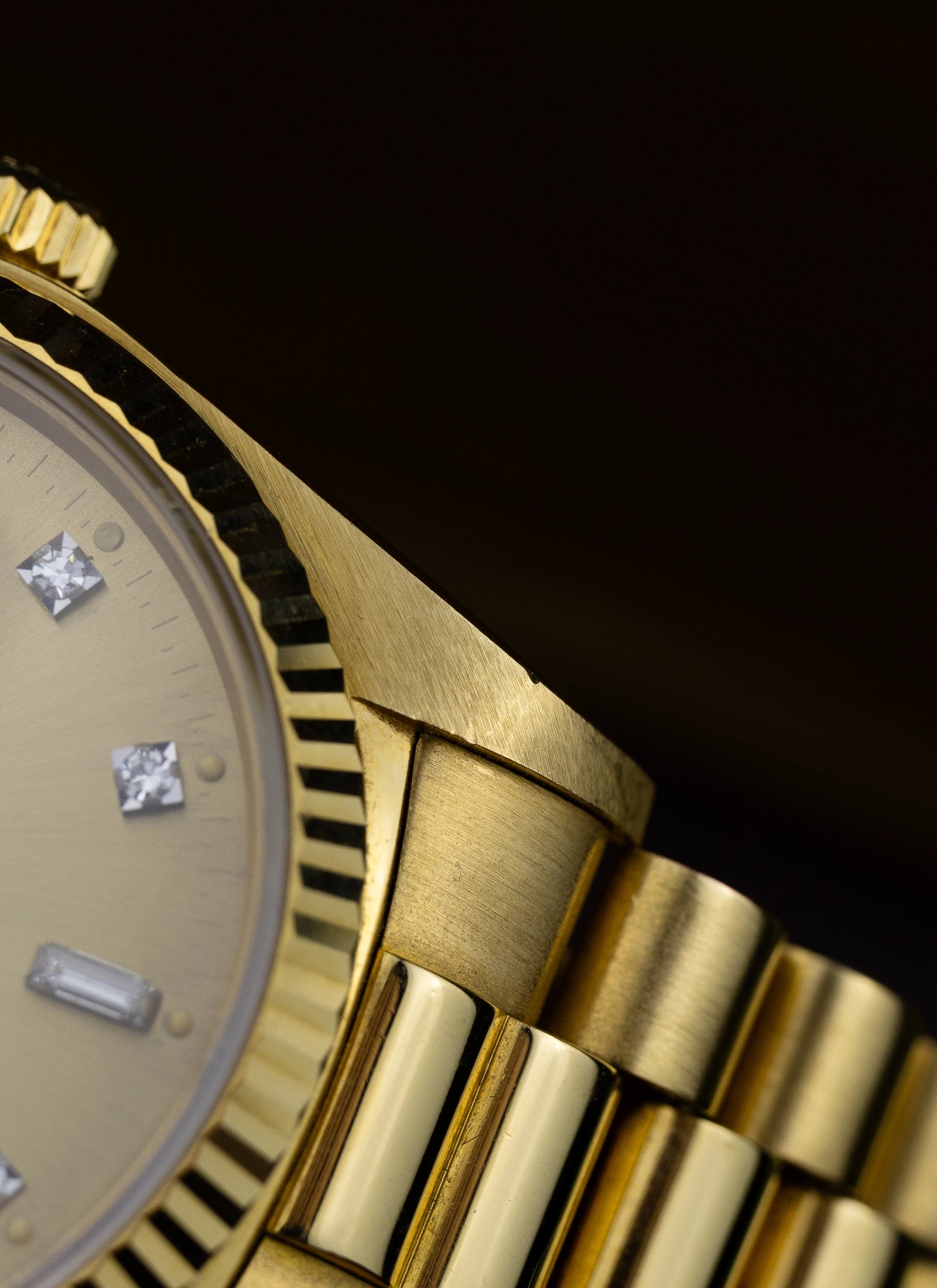 1979 18K Rolex Day-Date Havana Ghost Diamond Dial 18038 Box & Papers