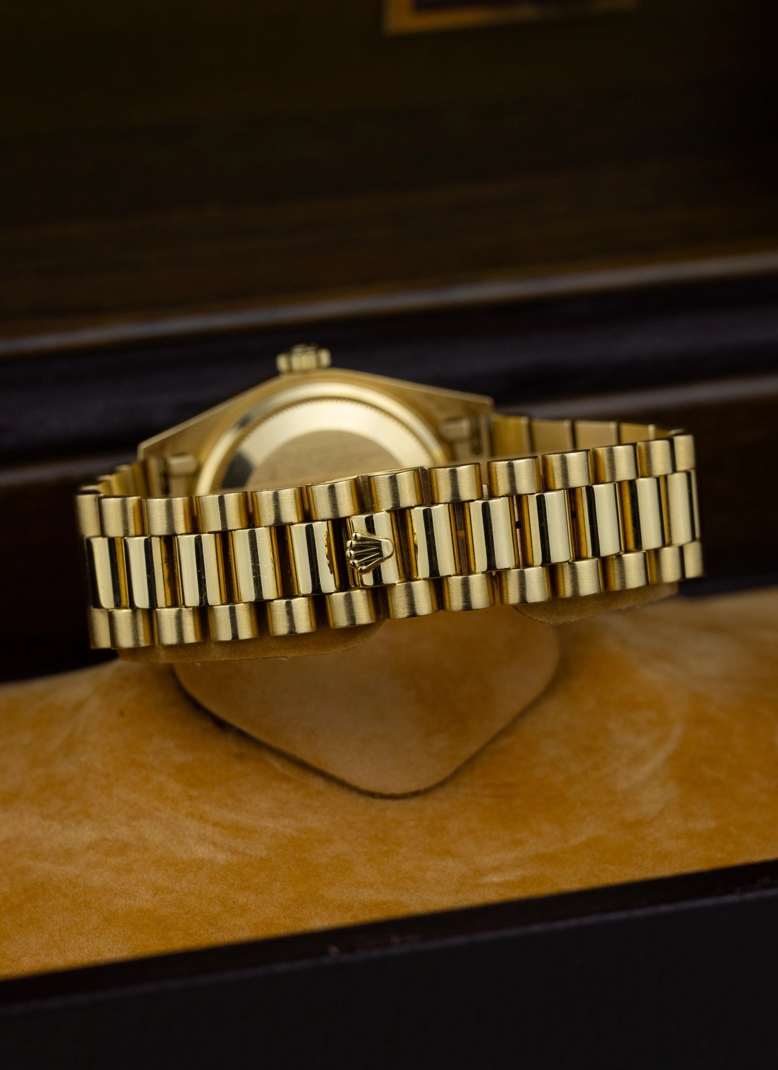 1979 18K Rolex Day-Date Havana Ghost Diamond Dial 18038 Box & Papers