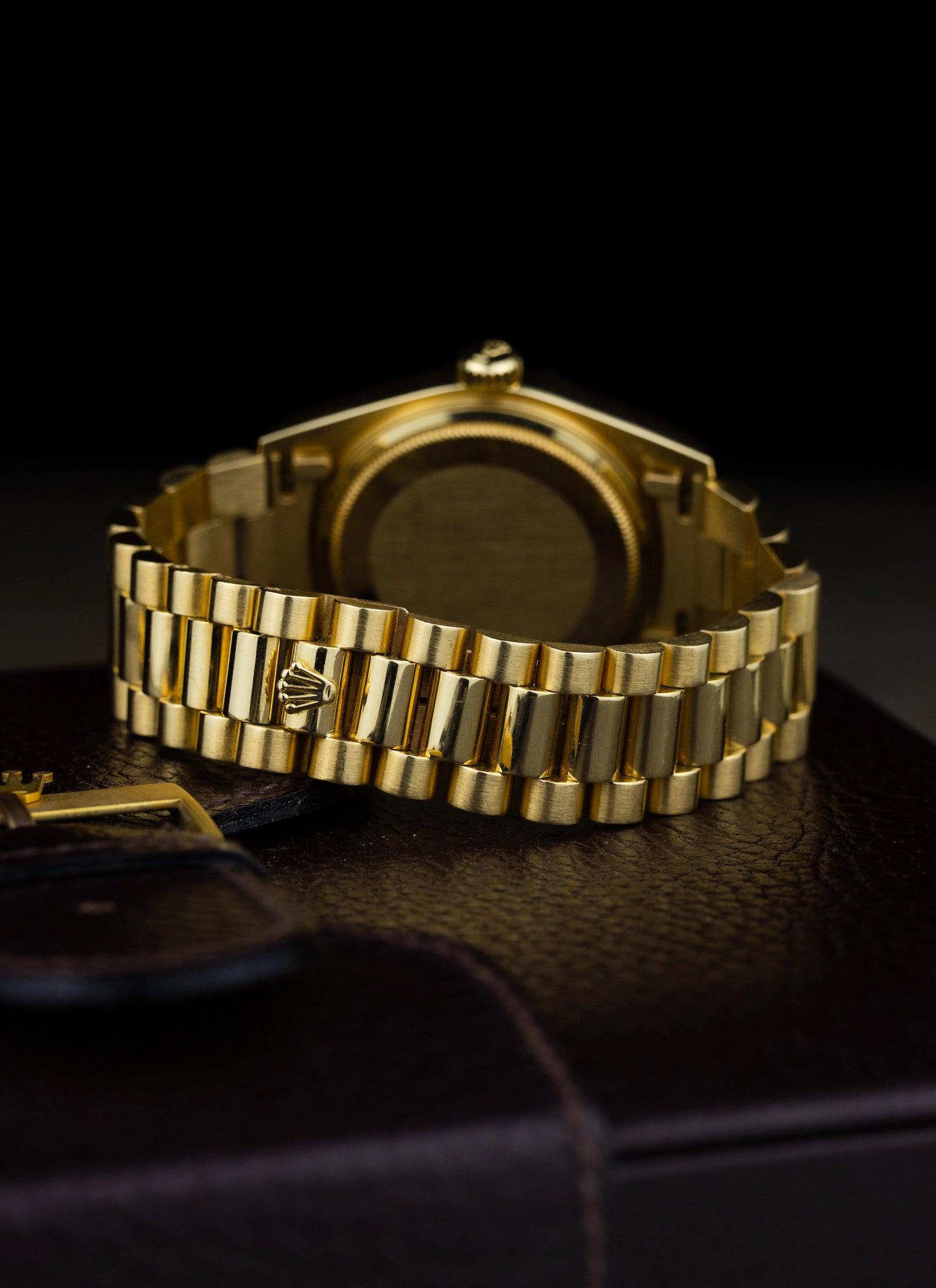1979 18K Rolex Day-Date Havana Ghost Diamond Dial 18038 Box & Papers