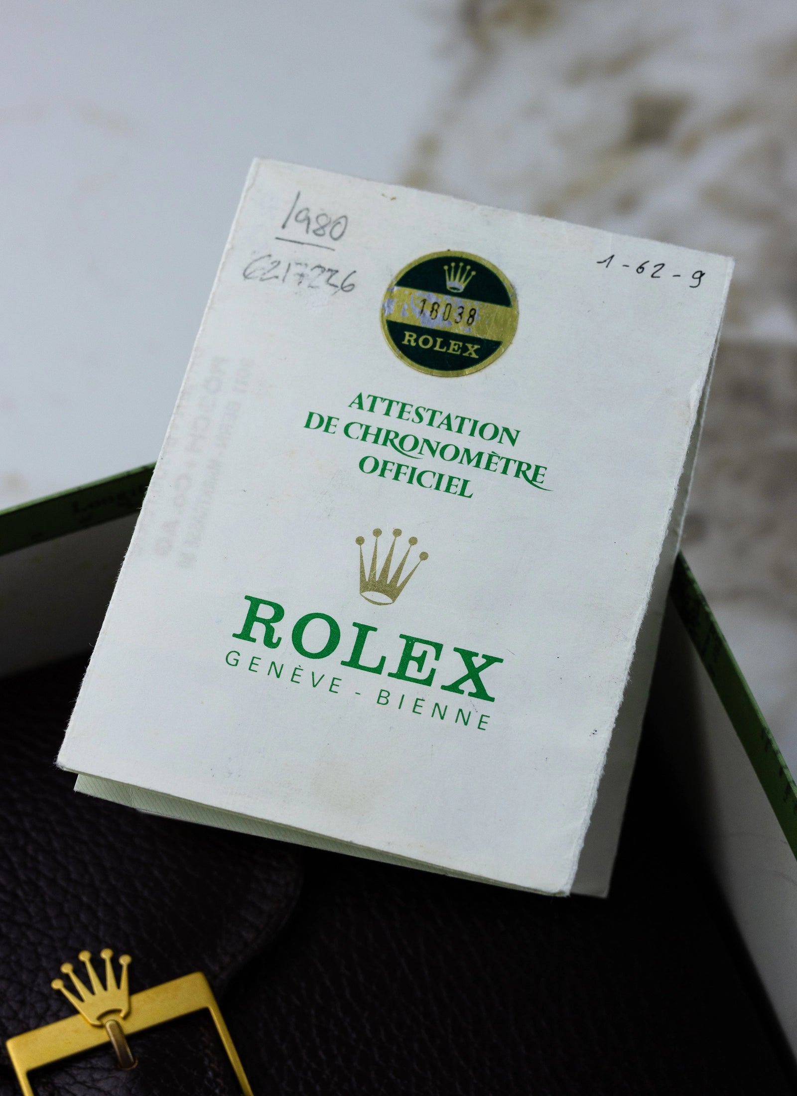 1979 18K Rolex Day-Date Havana Ghost Diamond Dial 18038 Box & Papers