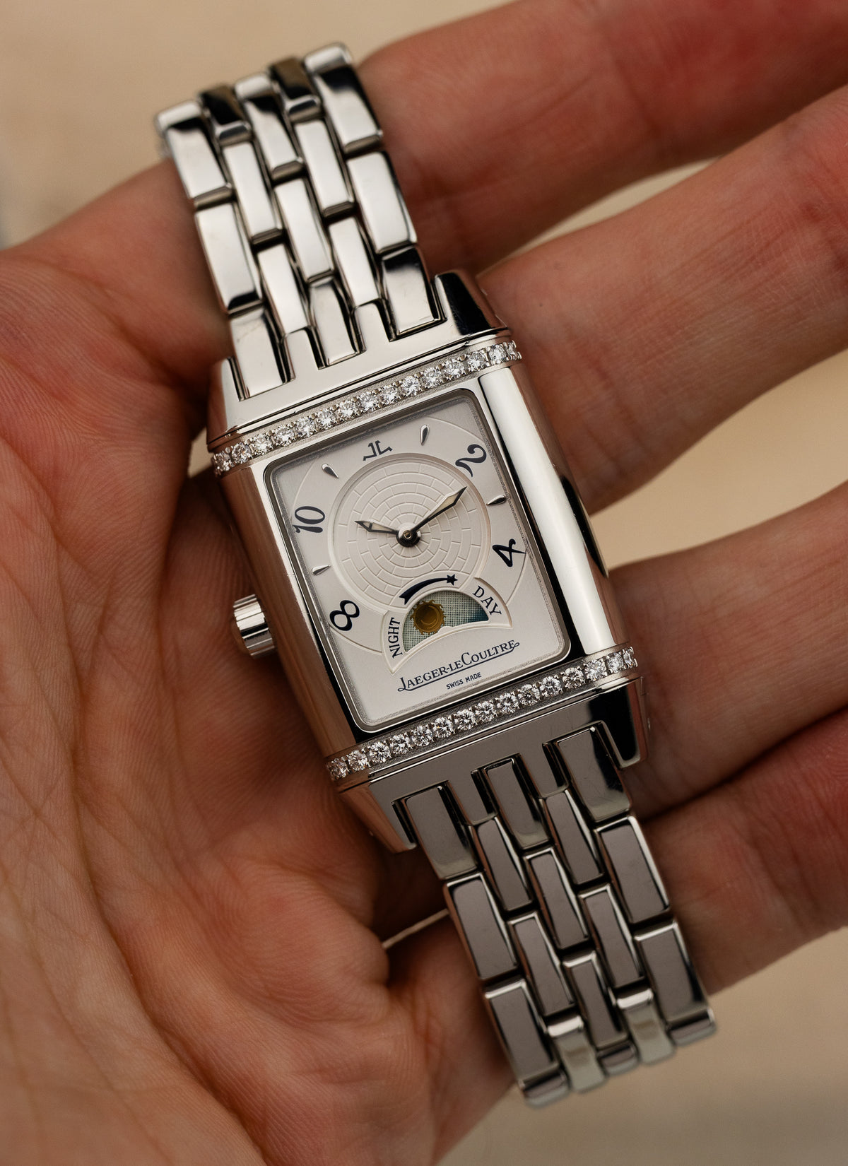 2004 Jaeger LeCoutre Reverso Gran Sport Diamond Bezel 296.8.74 Full Set