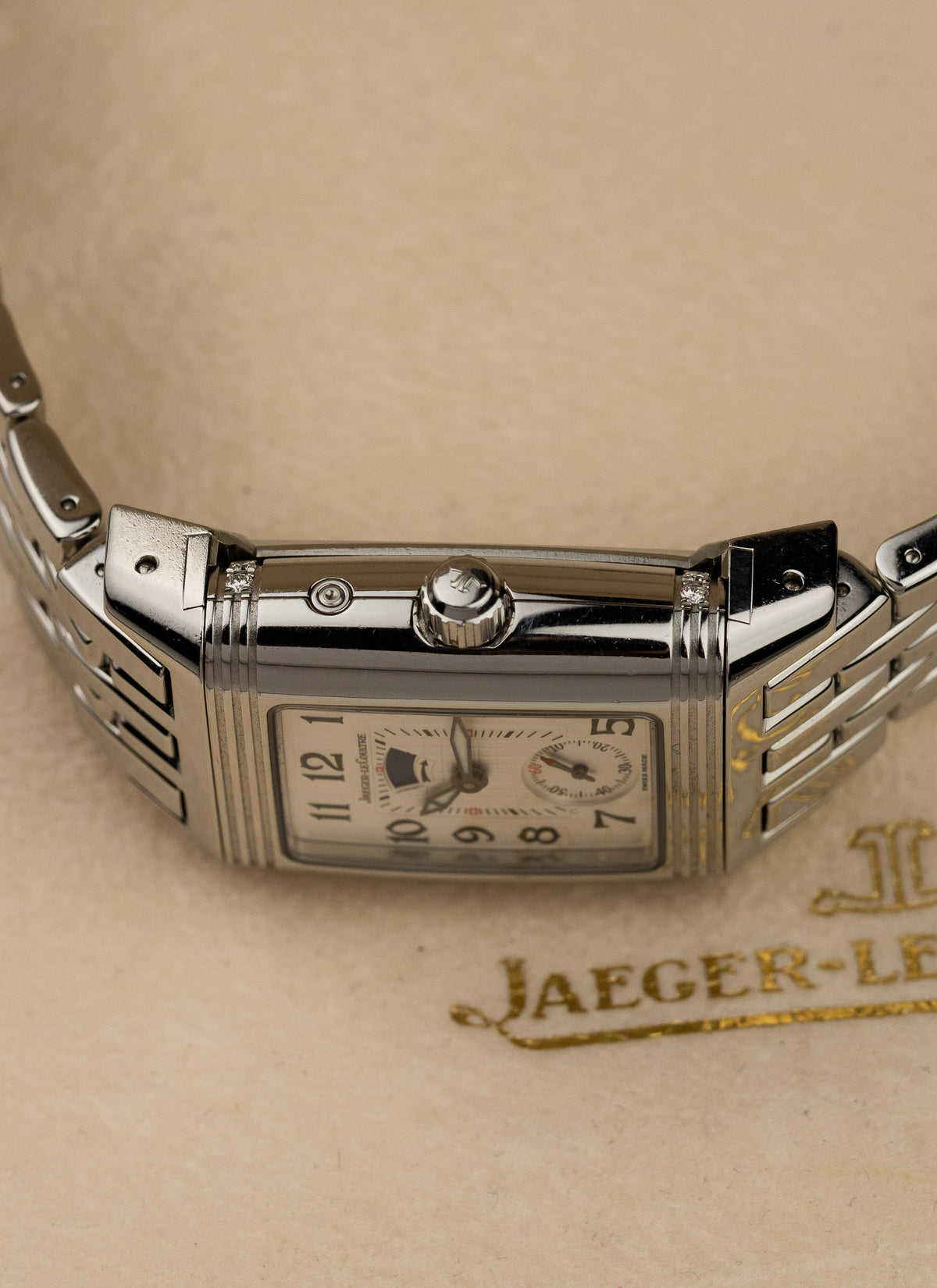 2004 Jaeger LeCoutre Reverso Gran Sport Diamond Bezel 296.8.74 Full Set